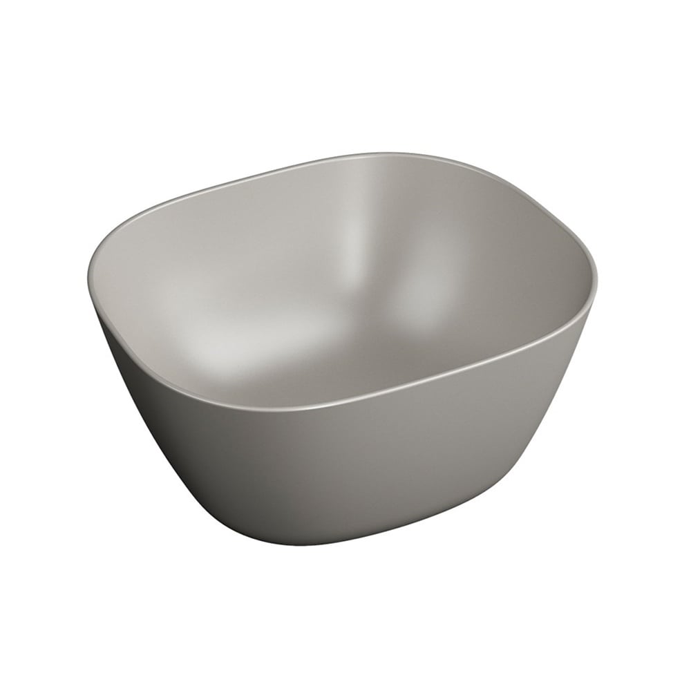 VitraPlural Mat Bej 45 cm Kare Yüksek Çanak Lavabo