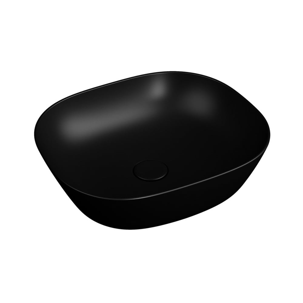 VitraPlural Mat Siyah 45 cm Kare Çanak Lavabo