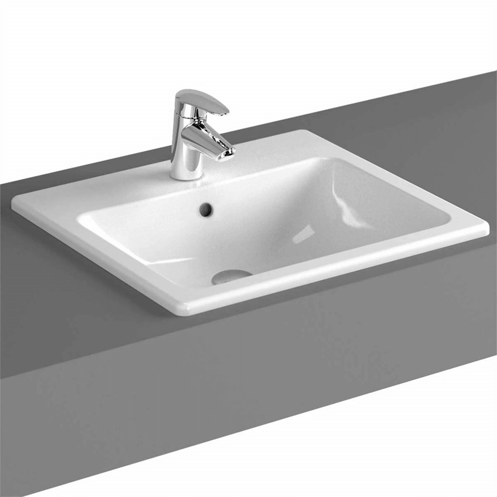 VitraS20 50 cm Tezgah Üstü Kare Lavabo
