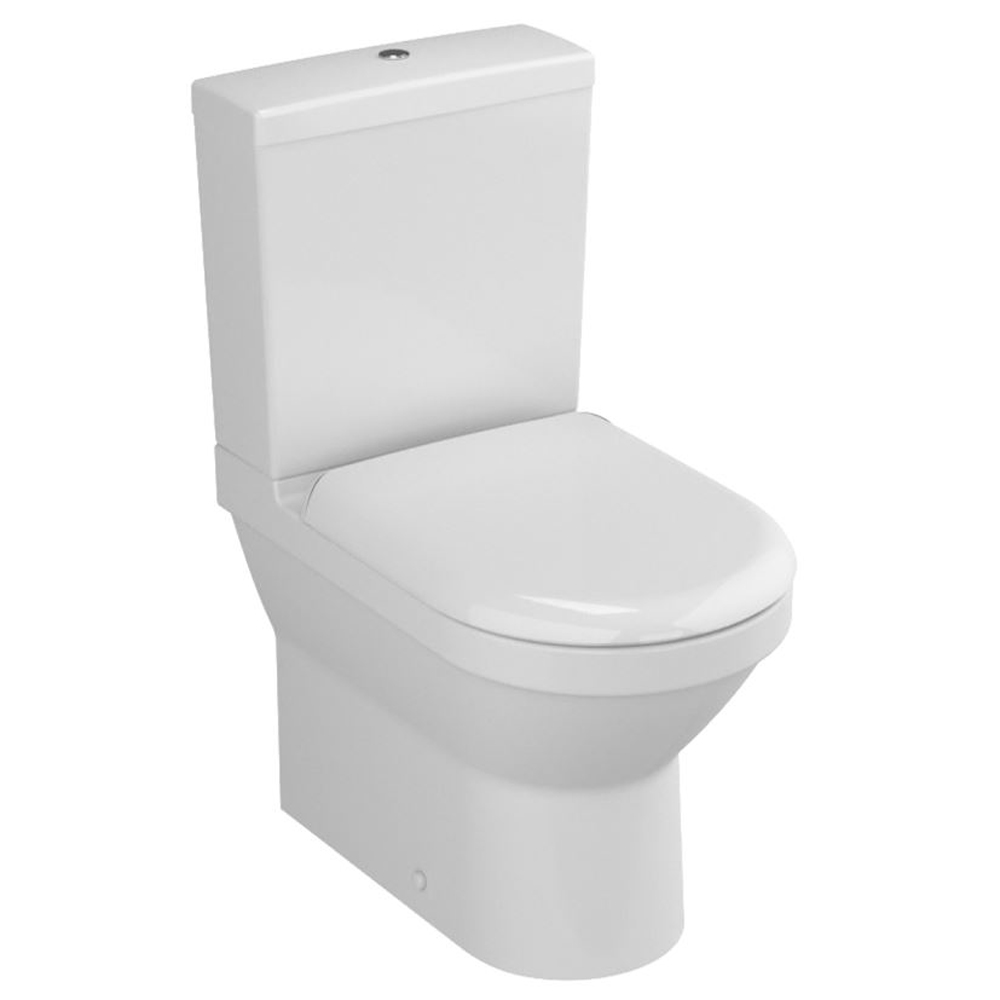 VitraS50 Duvara Tam Dayalı Klozet 60 cm Beyaz + Rezervuar