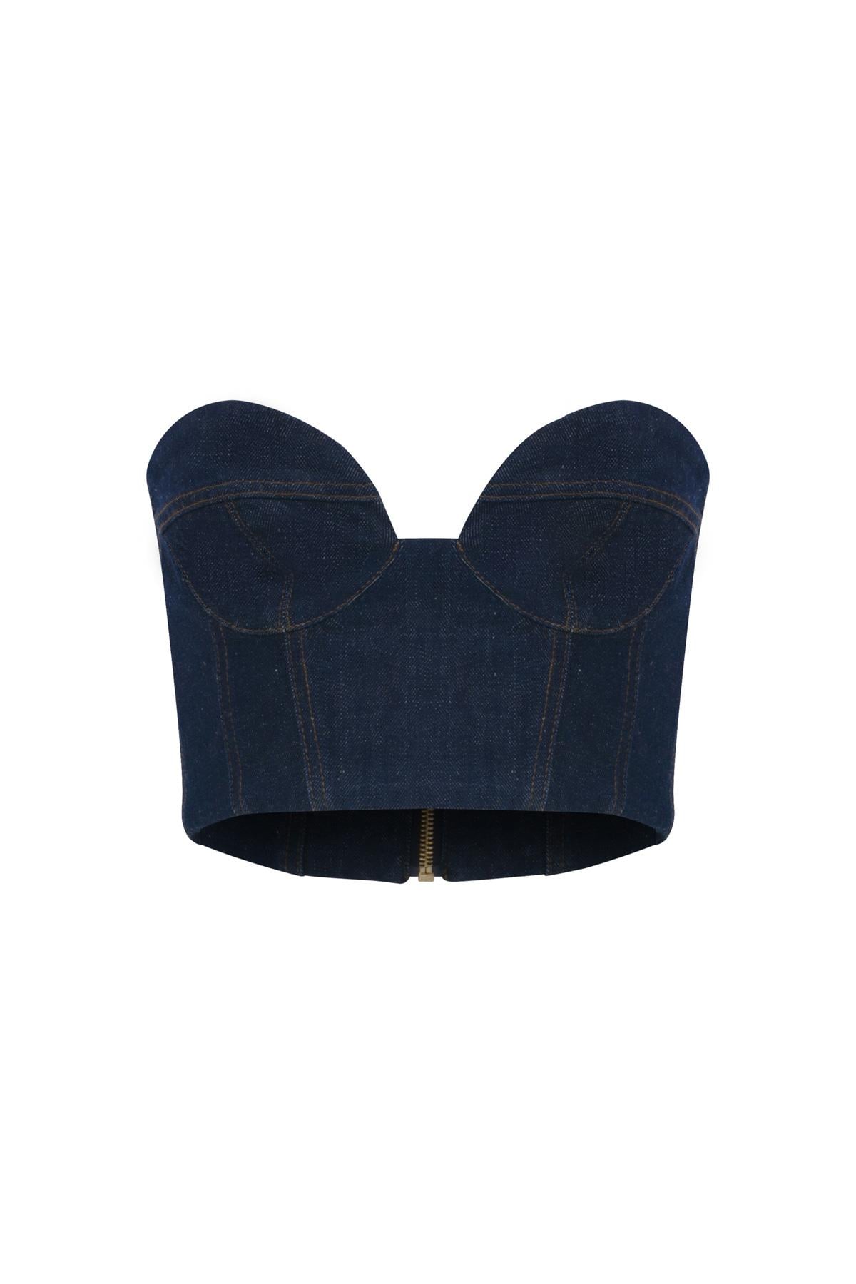 Larga Denim Büstiyer