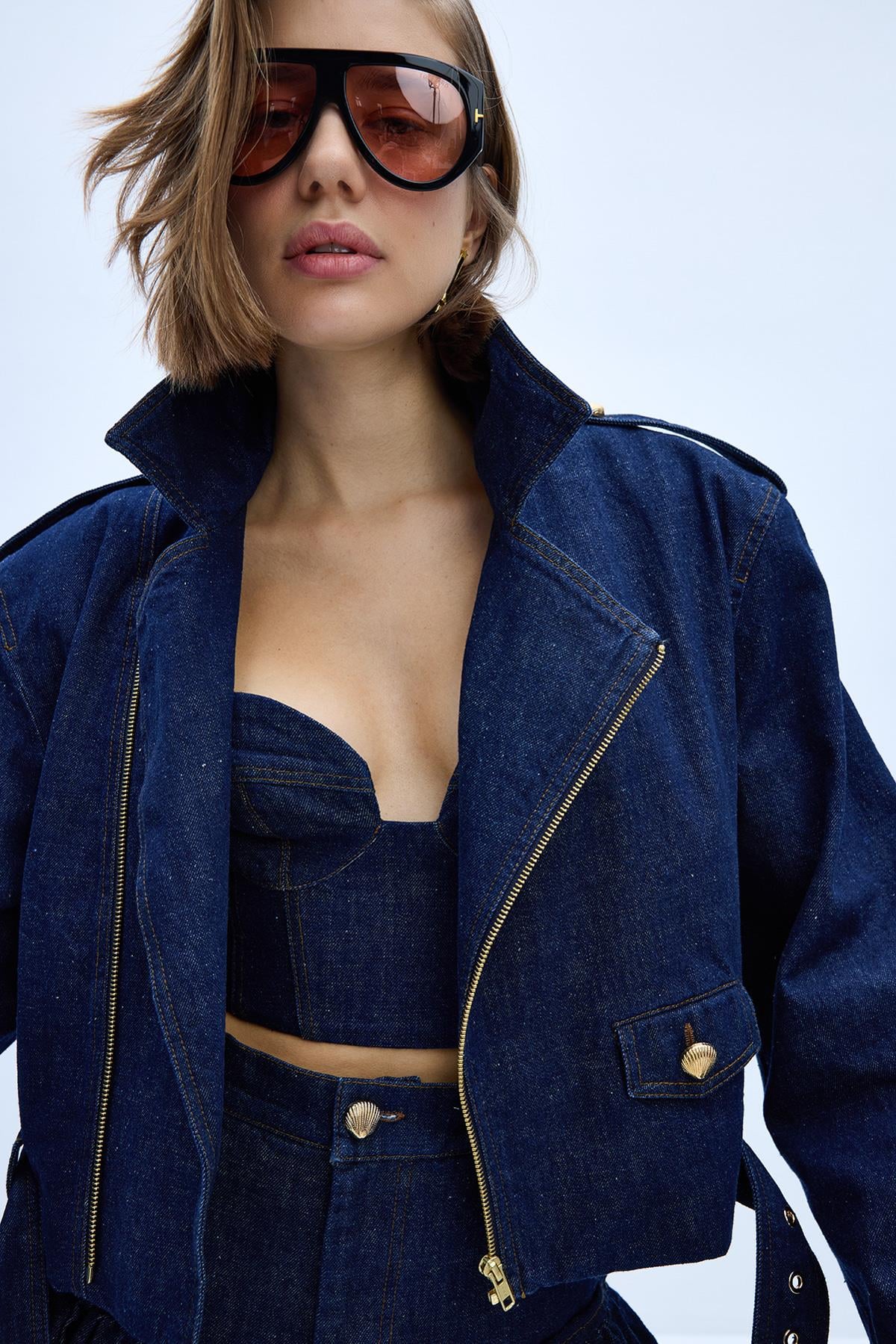 Larga Denim Oversıze Kısa Ceket
