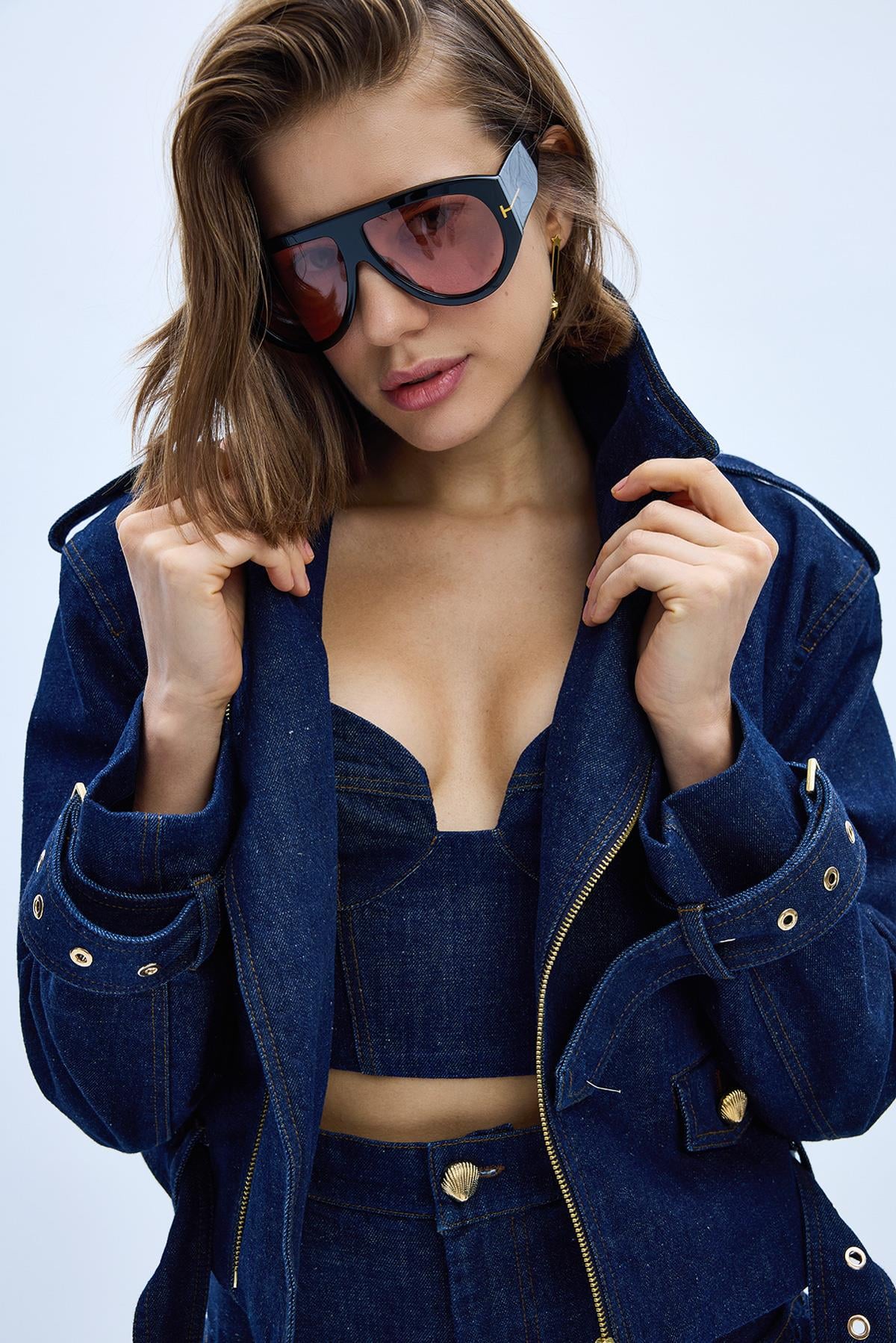 Larga Denim Oversıze Kısa Ceket