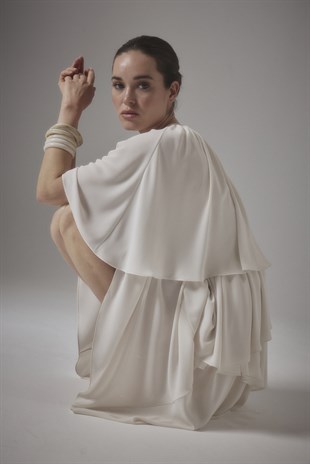 CLARA OMUZ DETAYLI ELBİSE