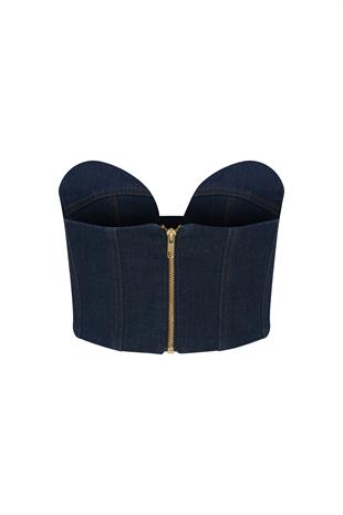 Larga Denim Büstiyer