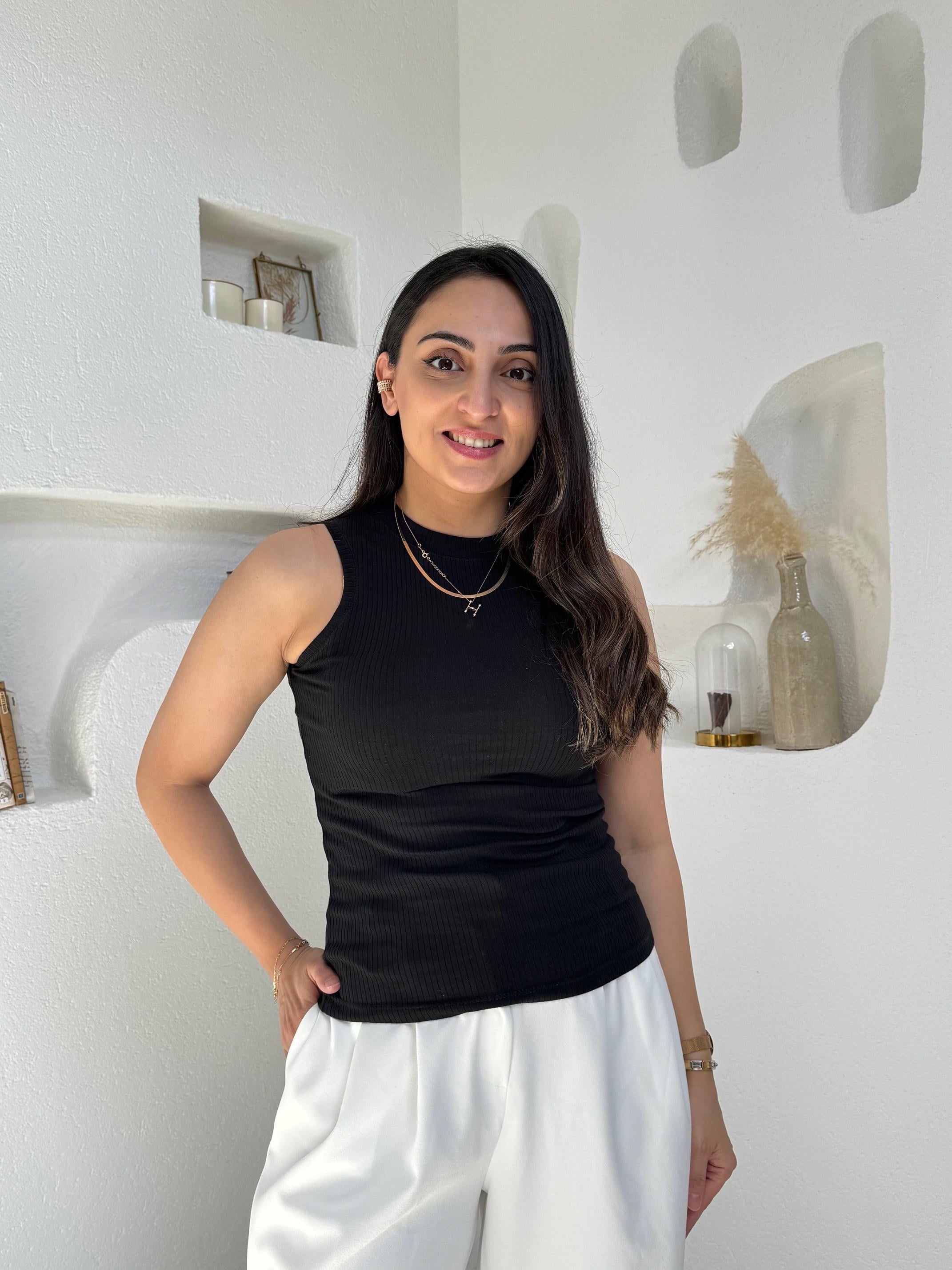 Anya Siyah Fitilli Basic Üst