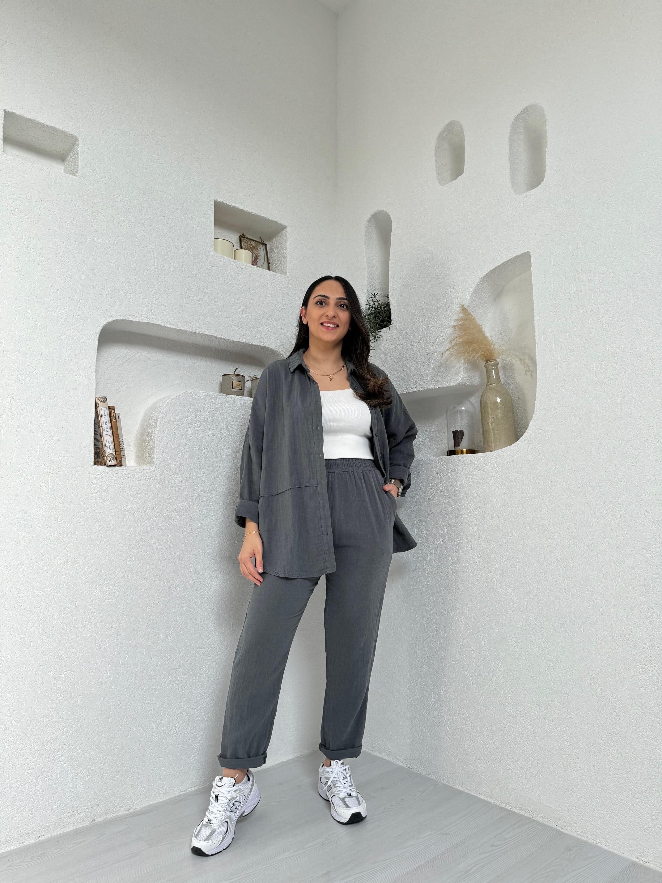 Lola Füme % 100 Keten Müslin Takım