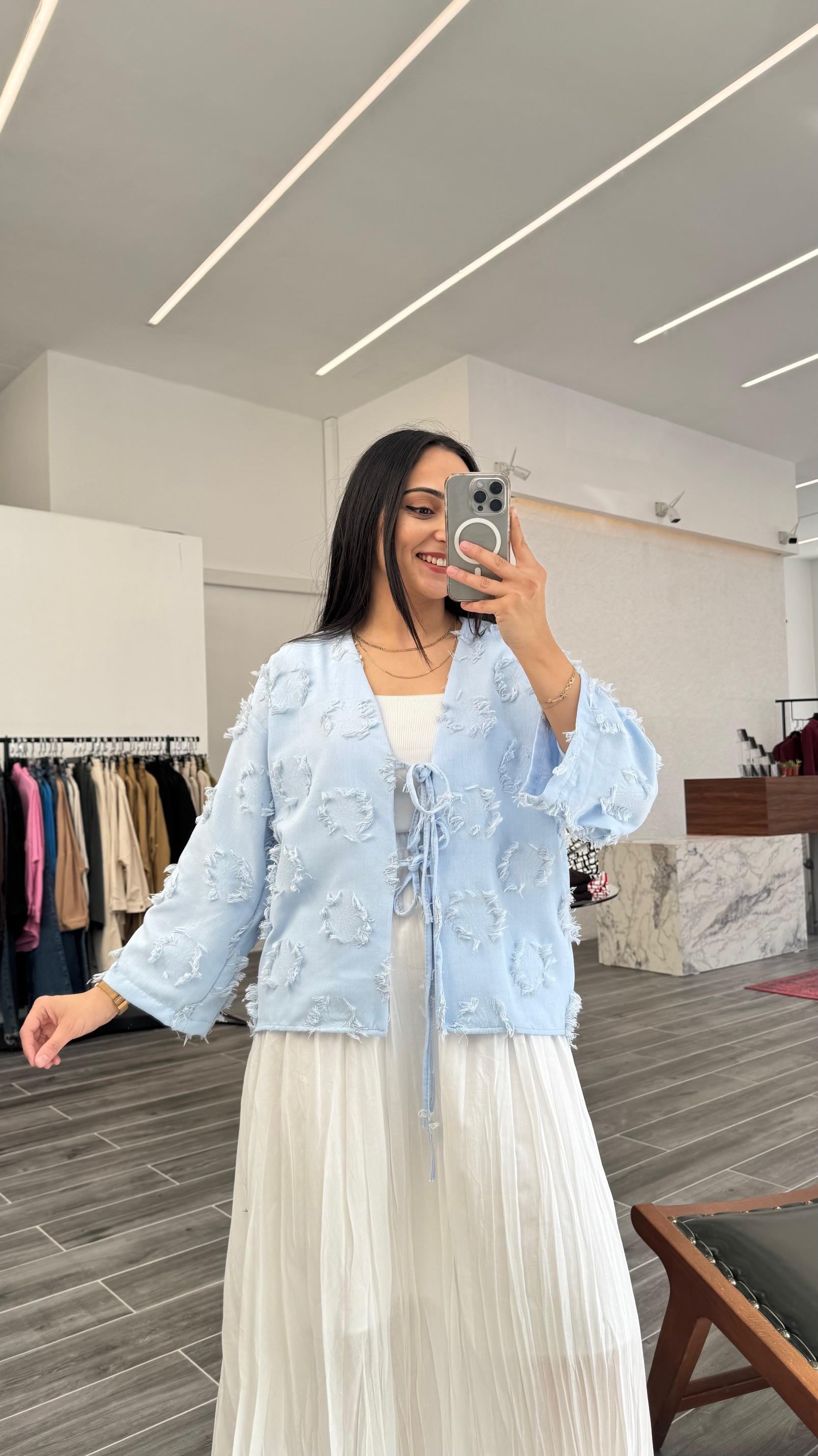 Loli Bebe Mavisi Püsküllü Kimono