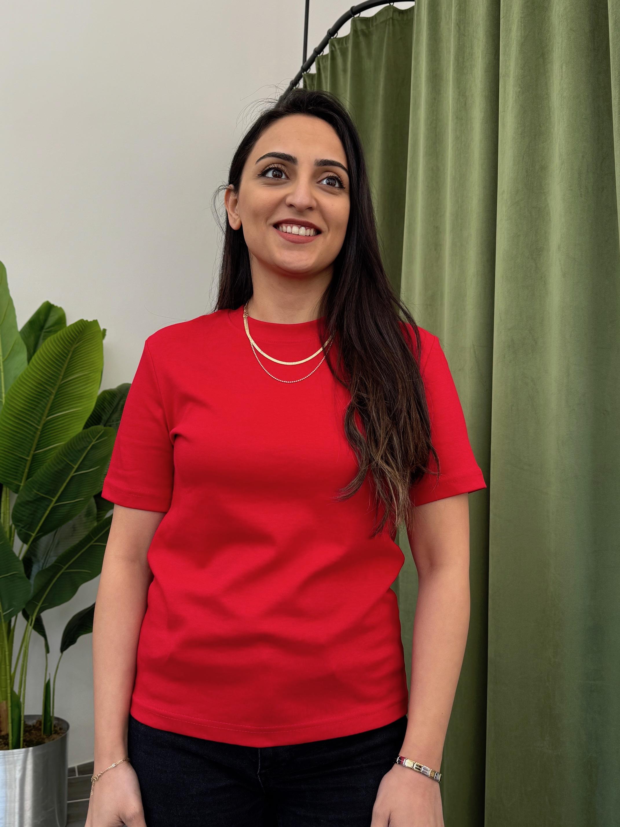 Massi Kırmızı Bisiklet Yaka Basic Tişört