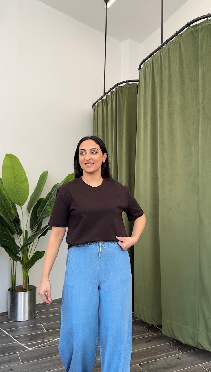 Dilvin Dekoratif Yaka Kahverengi Basic