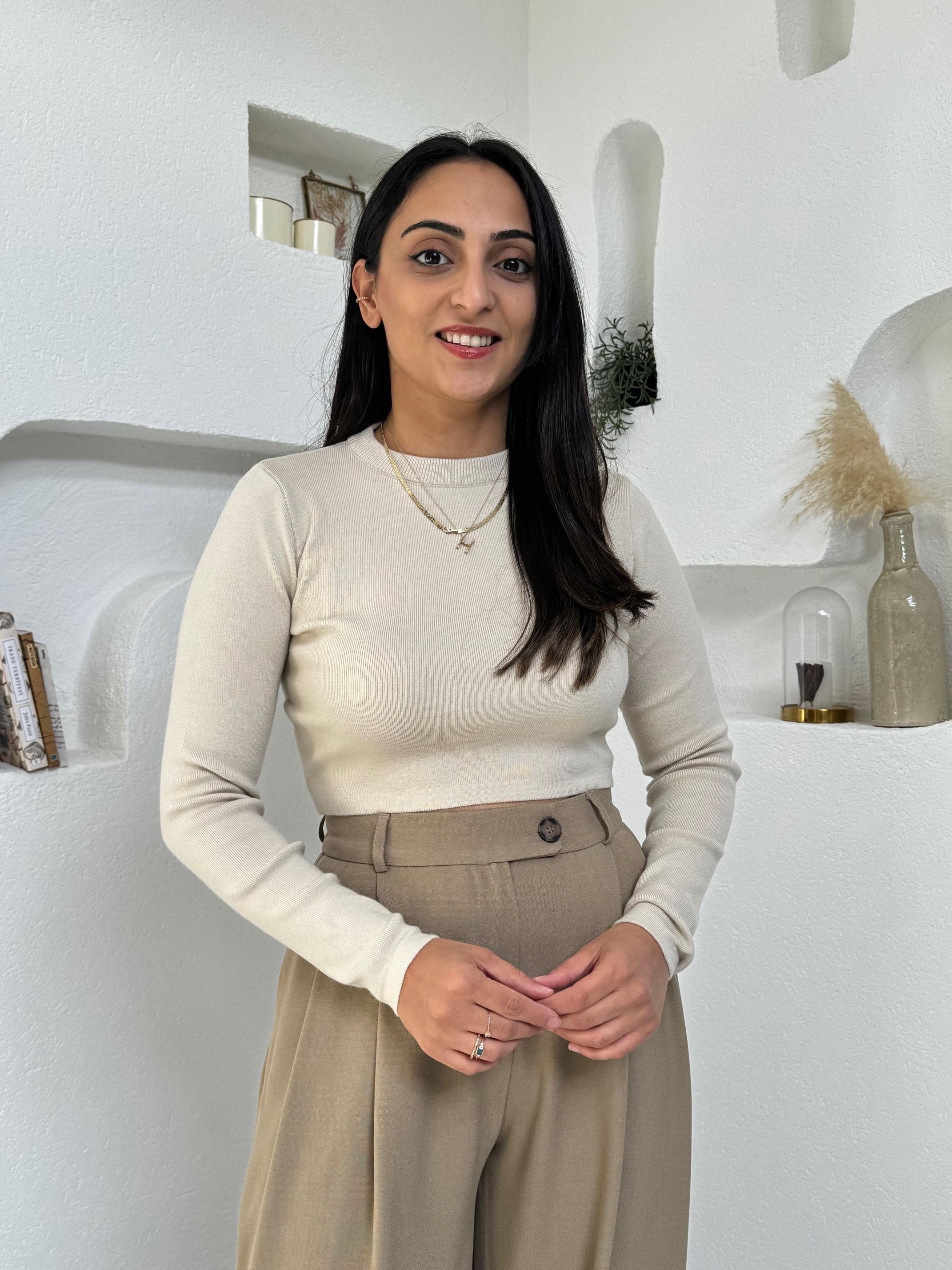 Dutti Krem Crop Çelik Triko Kazak
