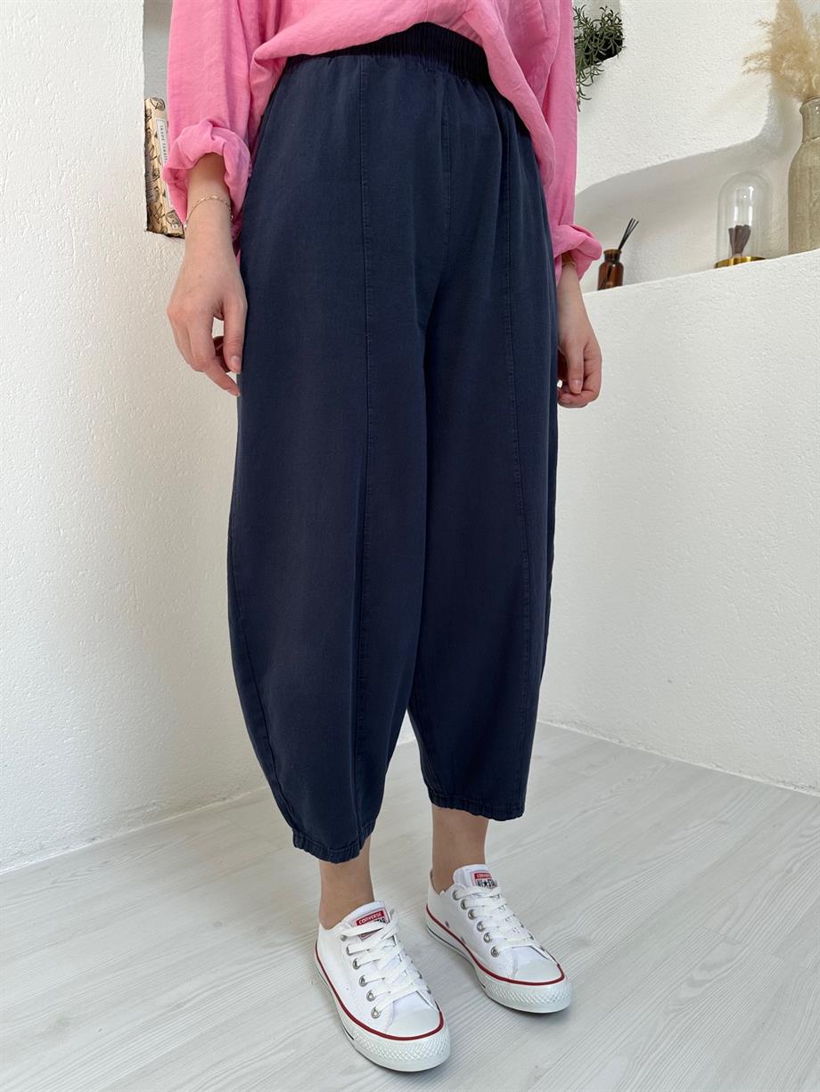 Gabardin Şalvar Pantolon Lacivert