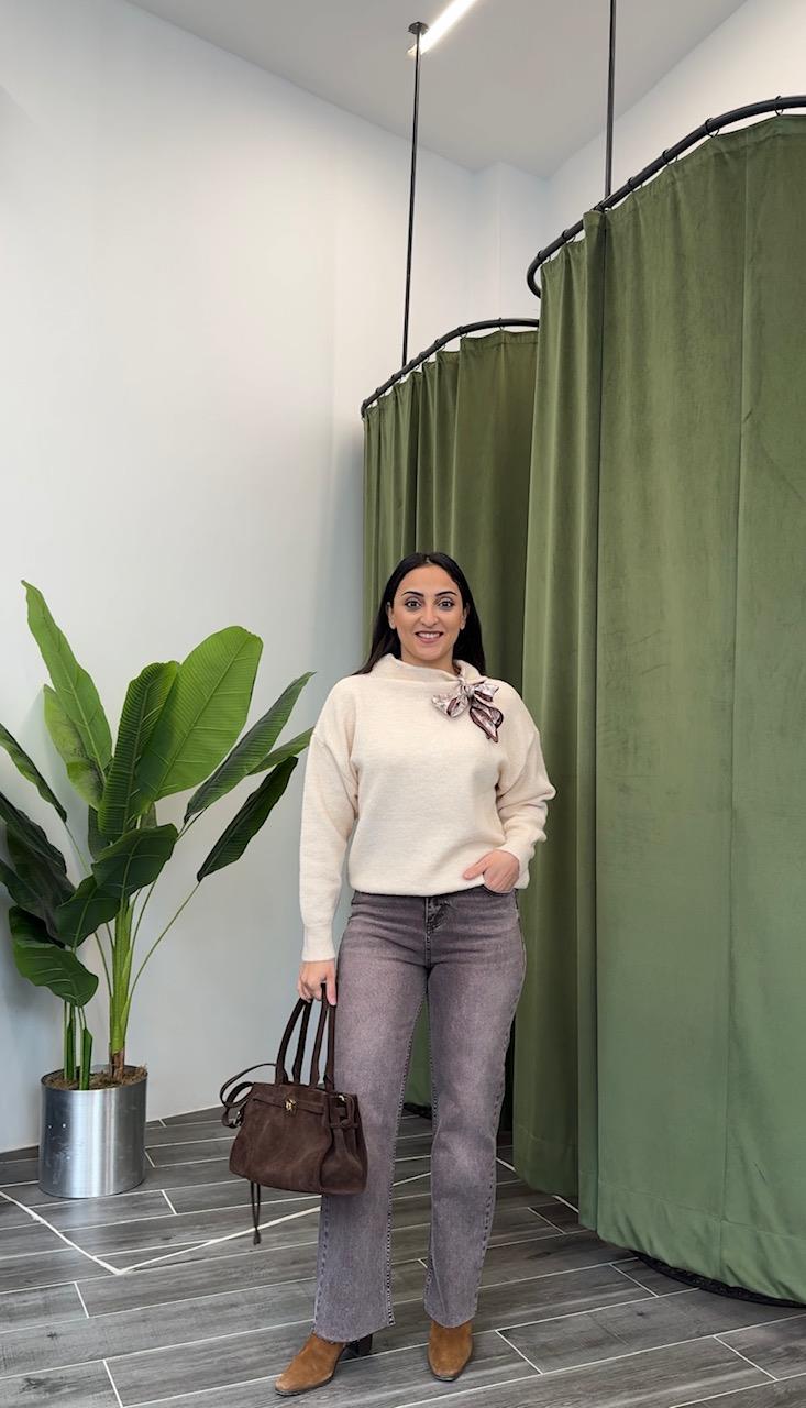 Karol Kahverengi Açık Taşlama Jean