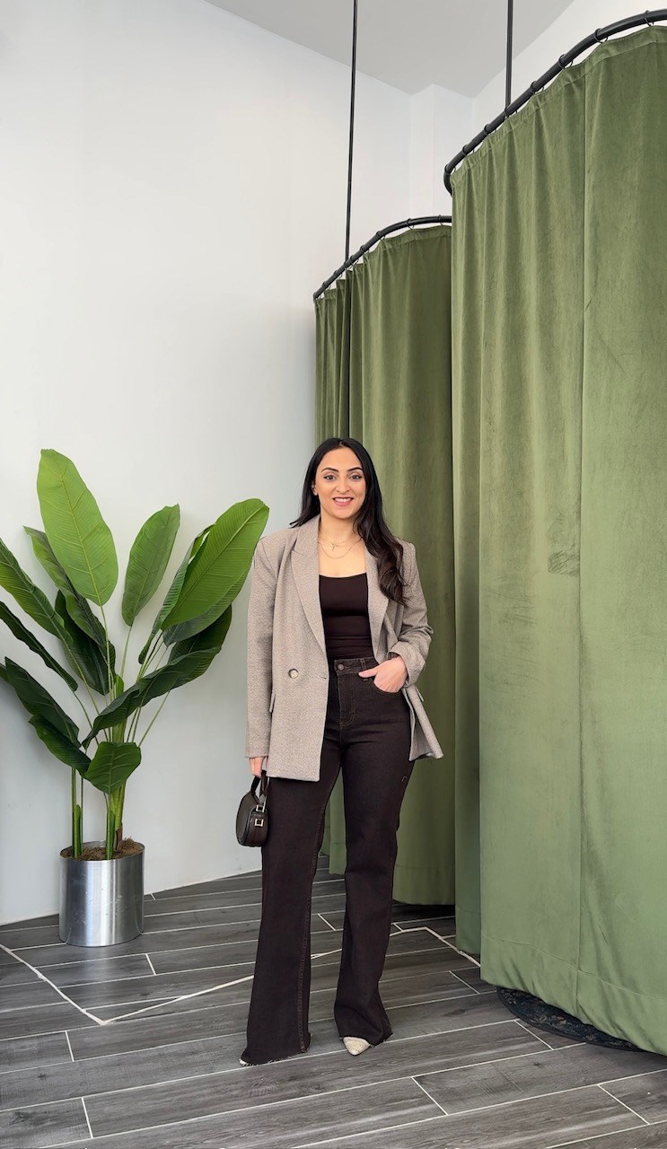 Karol Kahverengi Push up Jean