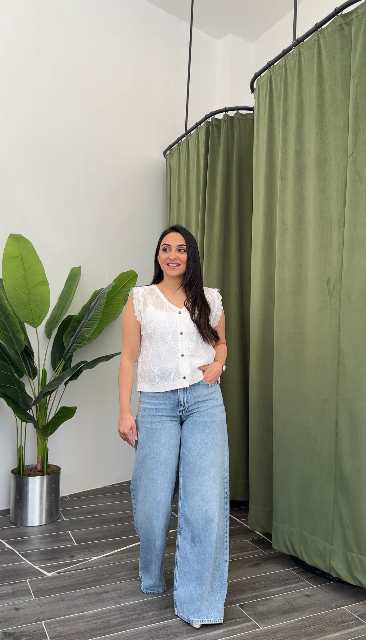 Karol Yüksek Bel Pamuklu Tencel Denim 