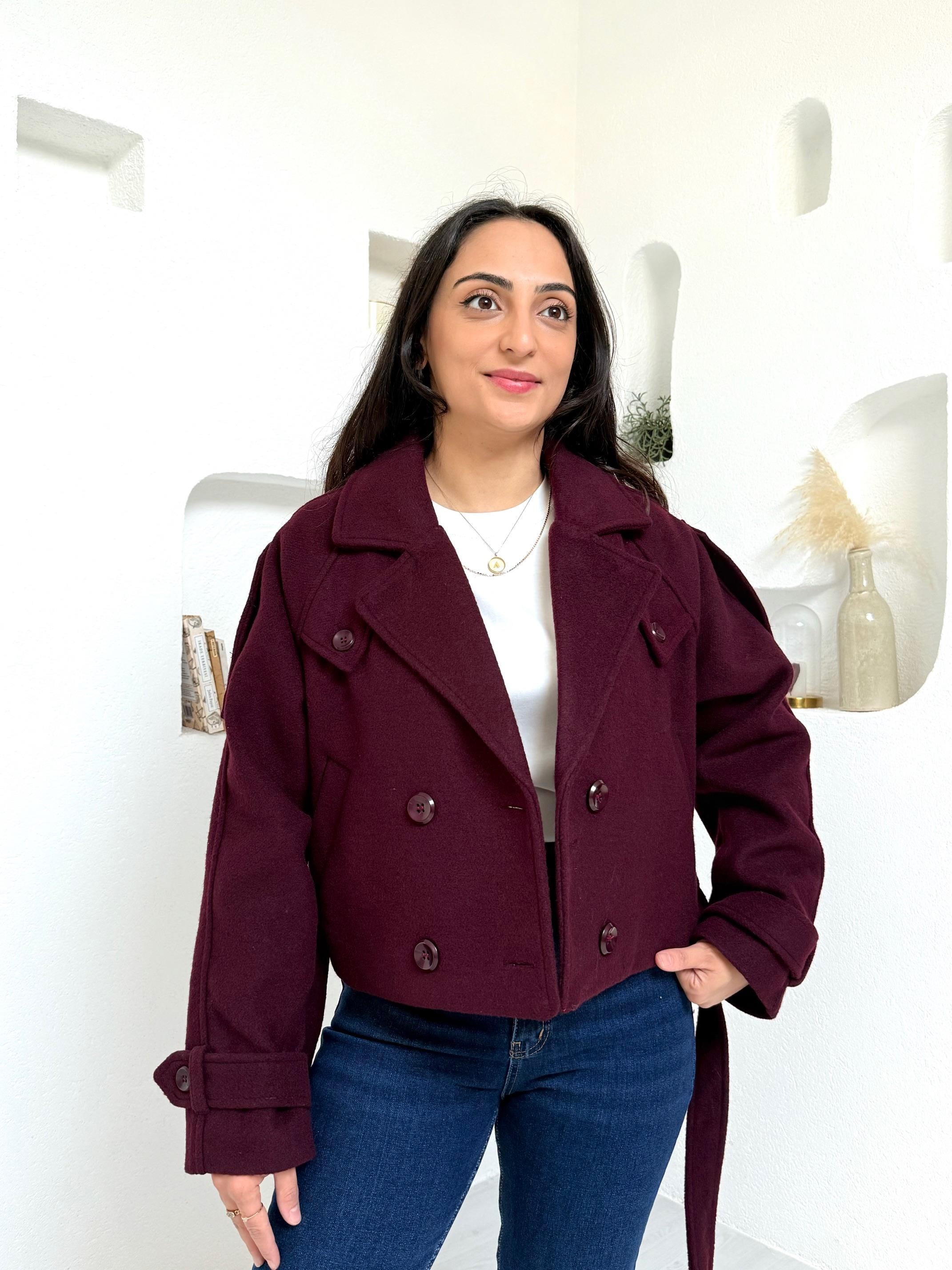 Laxi Bordo Kısa Kaşe Kaban