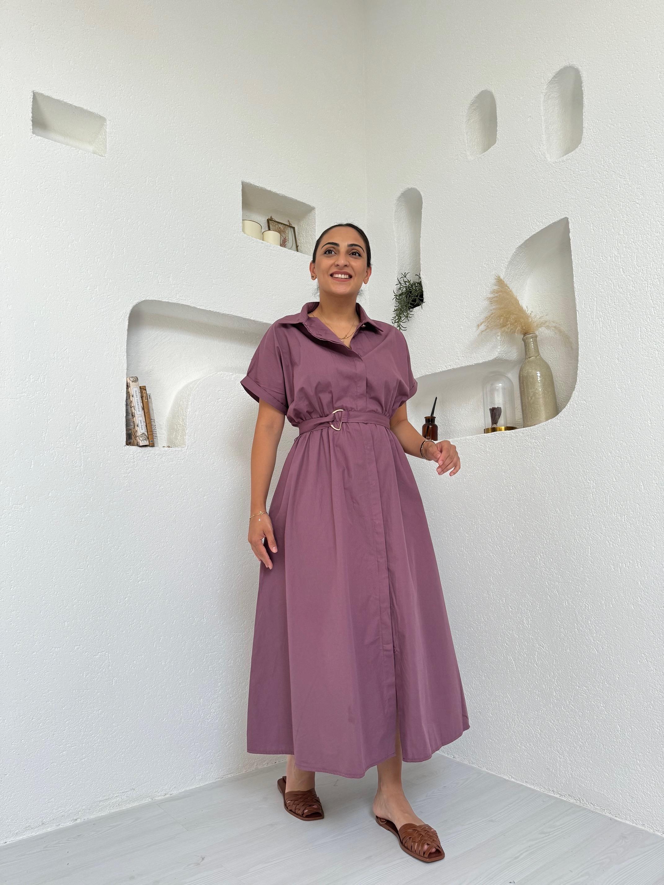 Leyla Mor Pamuk Saten Elbise