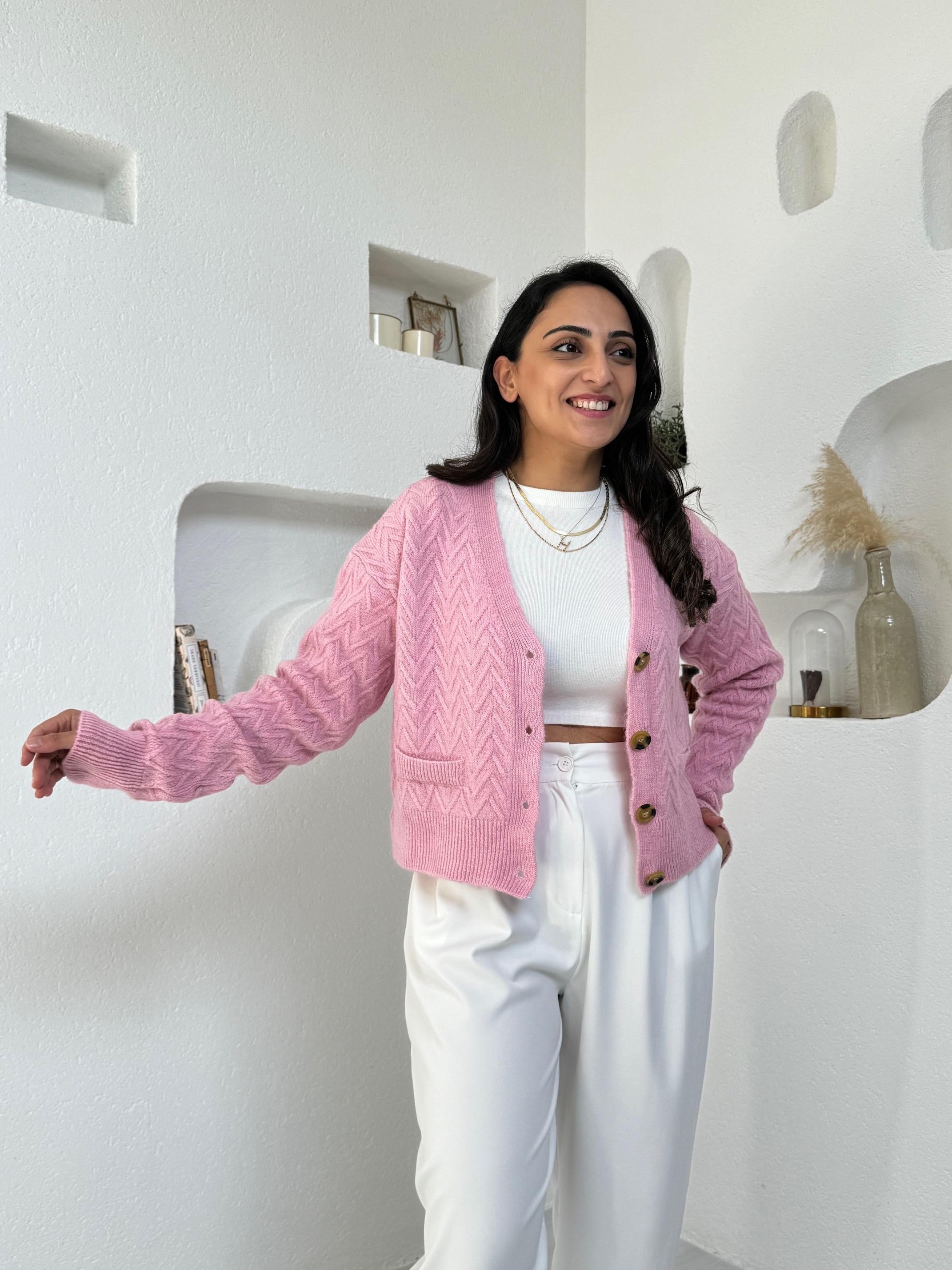 Loly Pembe Örgü Orijinal Marka Hırka