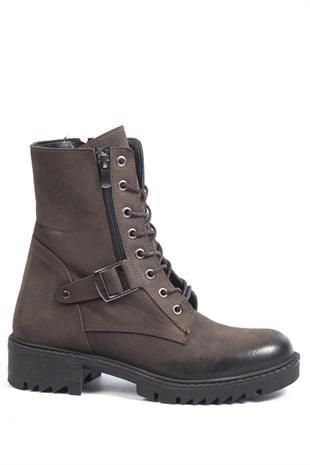 240655 Kahve Nubuk Kadın Bot
