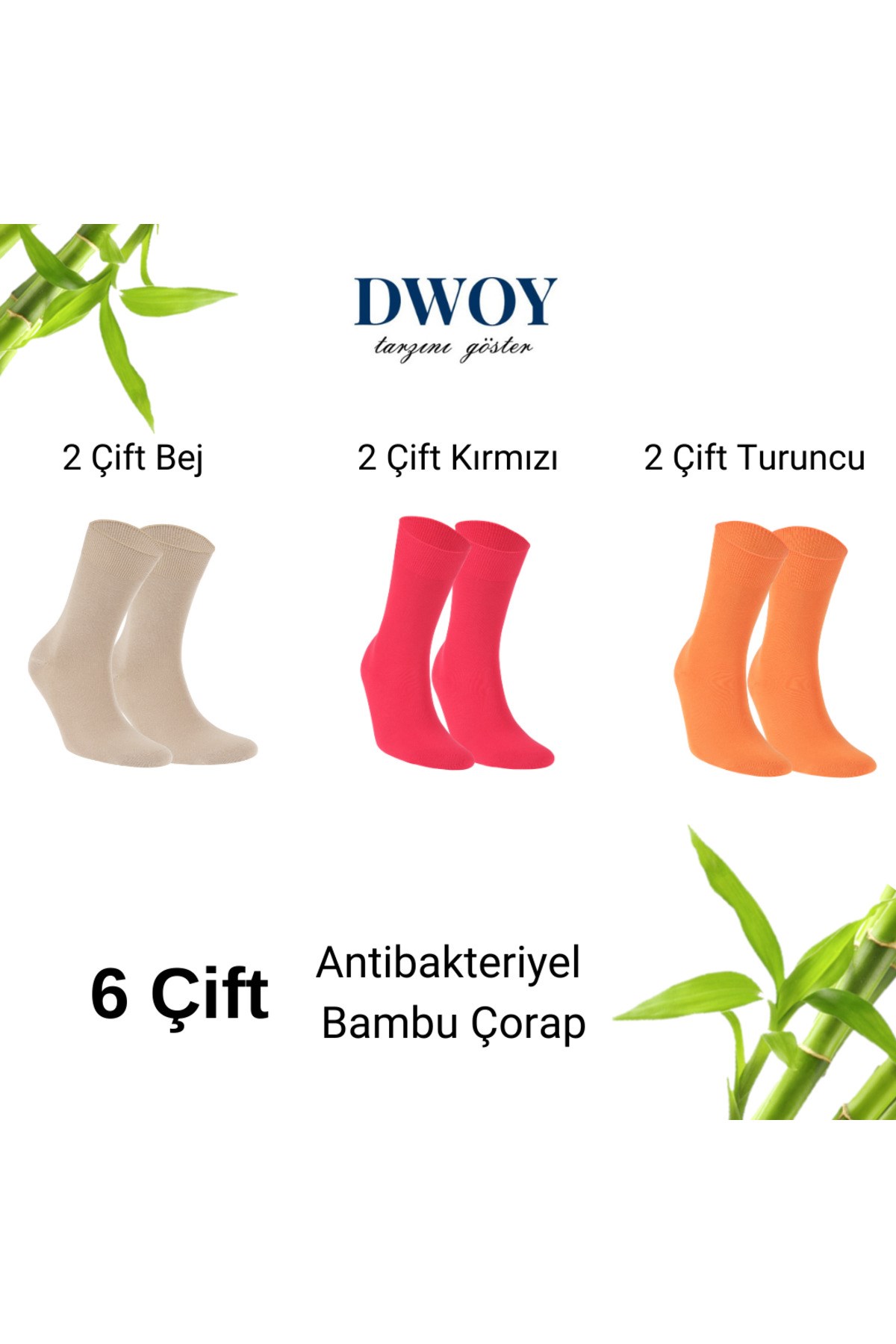 6 Çift Bambu Erkek Çorap , Antibakteriyel Dikişsiz Esnek Uzun Bambu Çorap