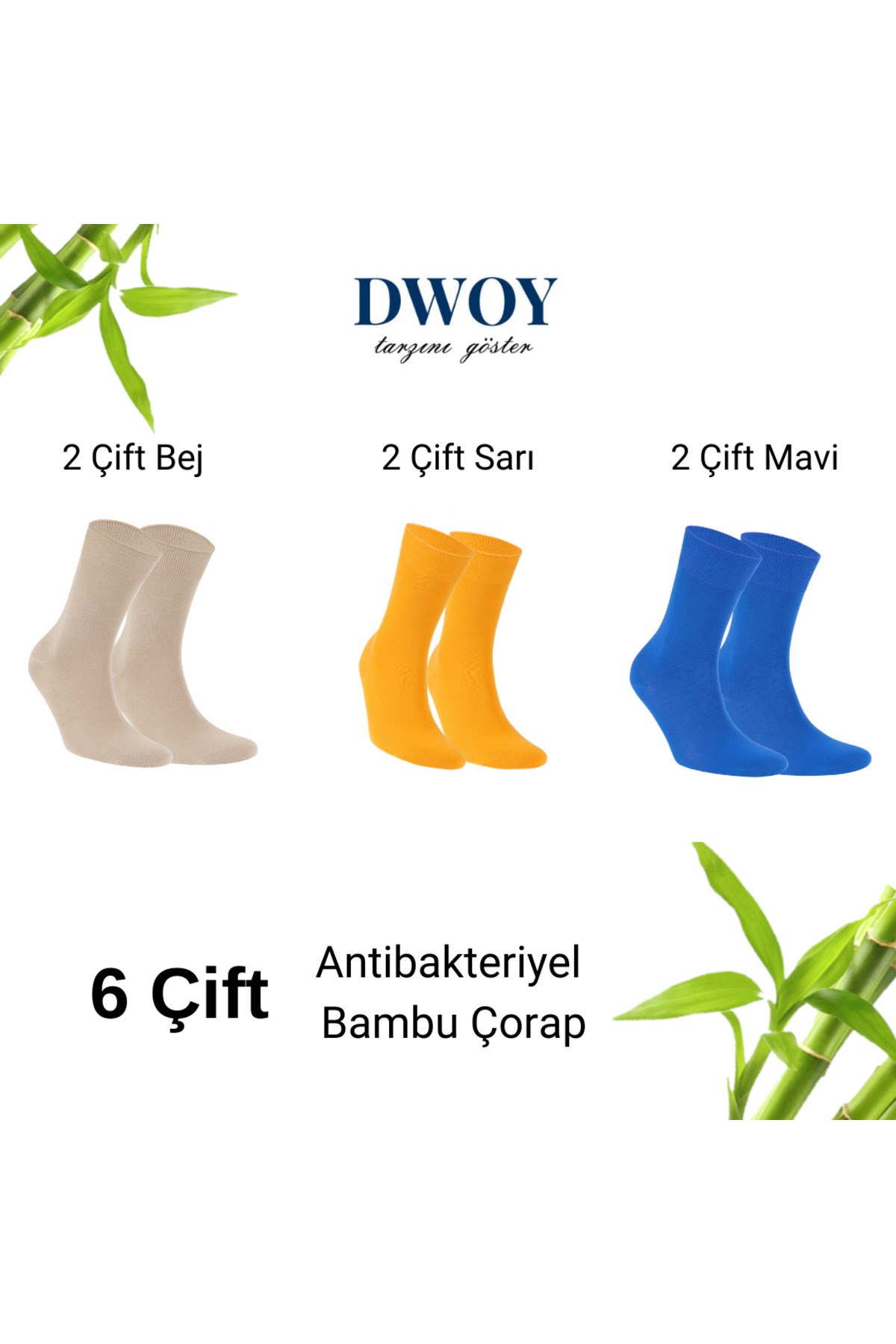 6 Çift Bambu Erkek Çorap , Antibakteriyel Dikişsiz Esnek Uzun Bambu Çorap