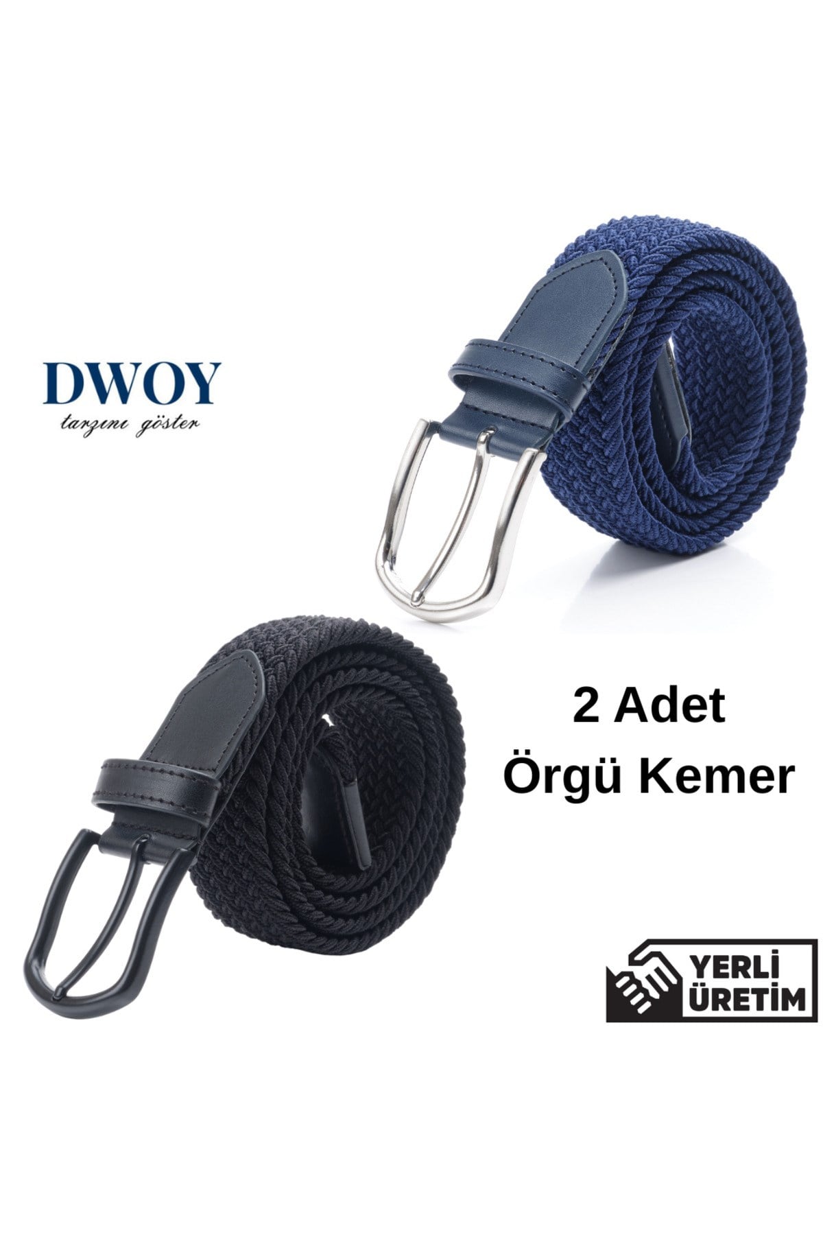Elastik Örgü Kemer 2'li Set