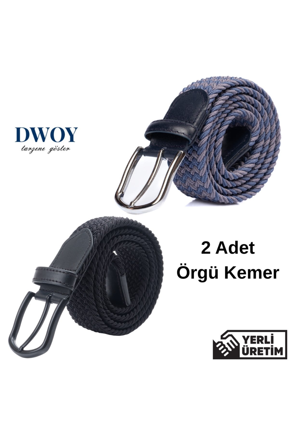 Elastik Örgü Kemer 2'li Set