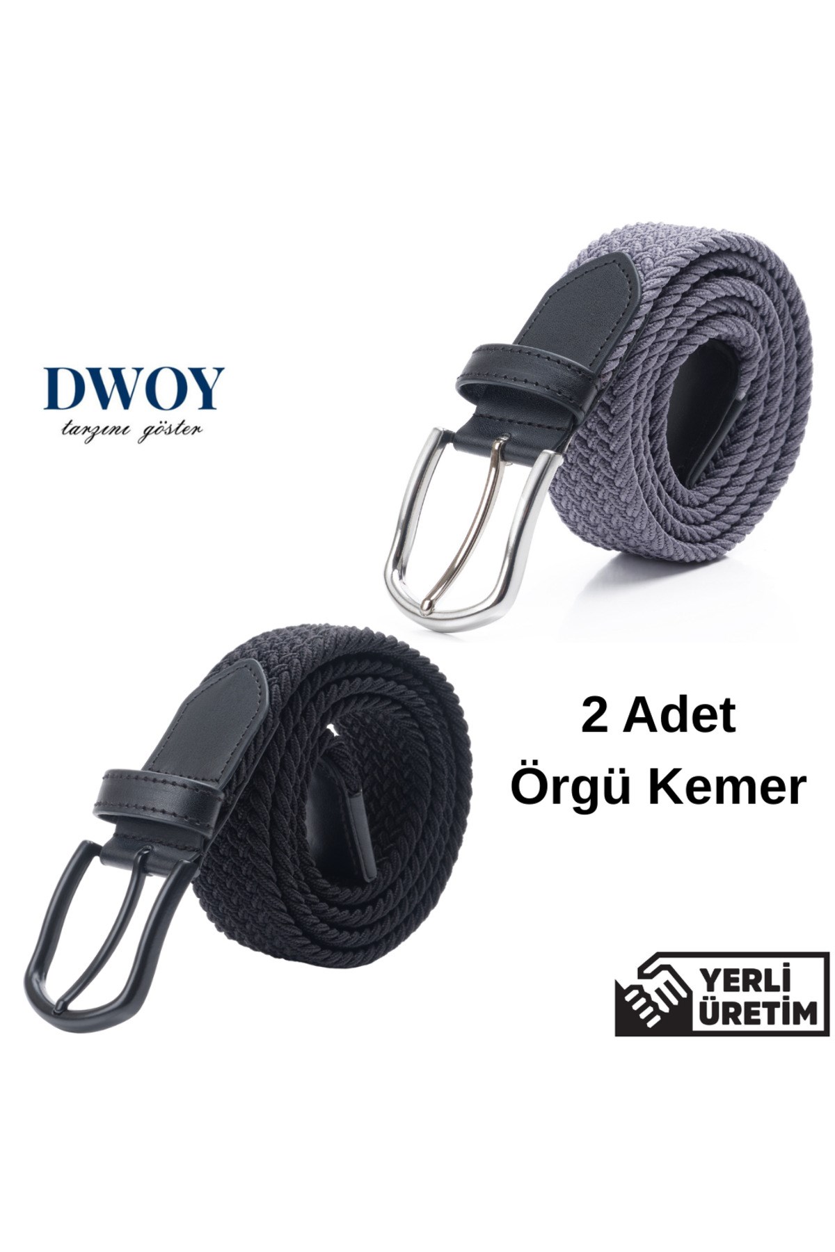 Elastik Örgü Kemer 2'li Set