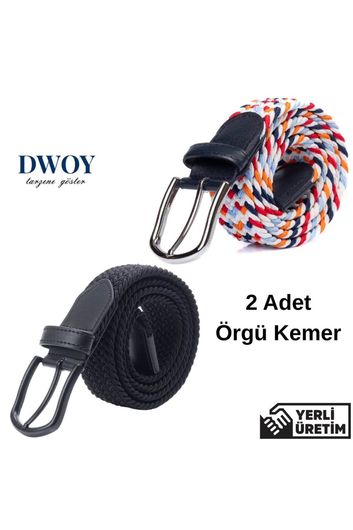 Elastik Örgü Kemer 2'li Set