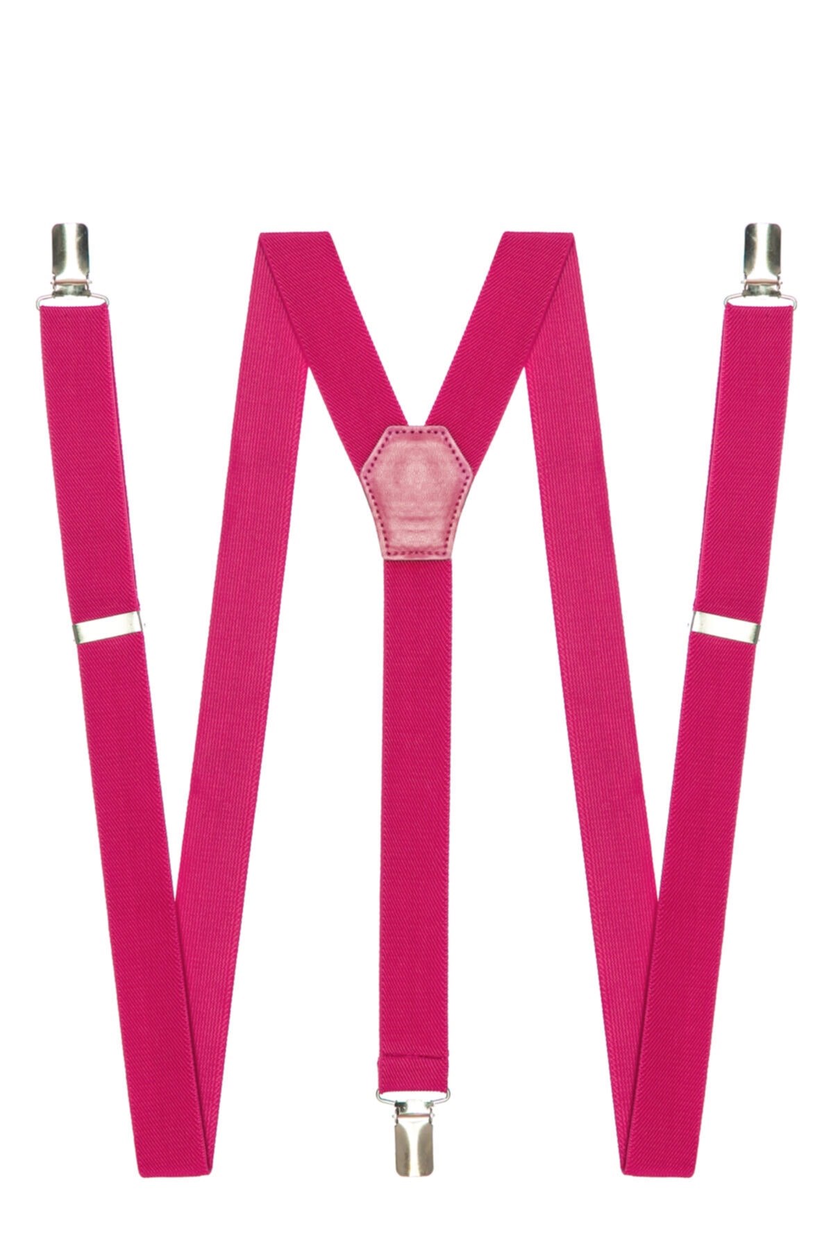 3 Klipsli Koyu Pembe Yetişkin Pantolon Askısı