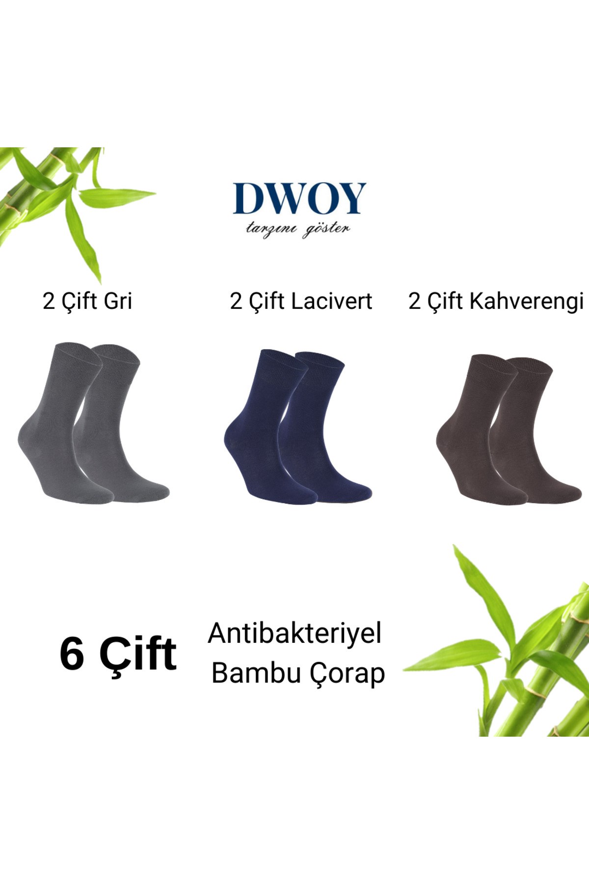 6 Çift Bambu Erkek Çorap , Antibakteriyel Dikişsiz Esnek Uzun Bambu Çorap