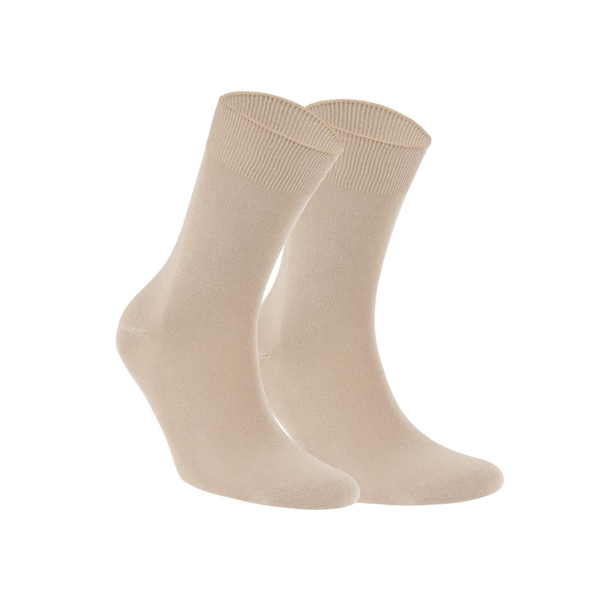 Bej Bambu Çorap - 2 Çift