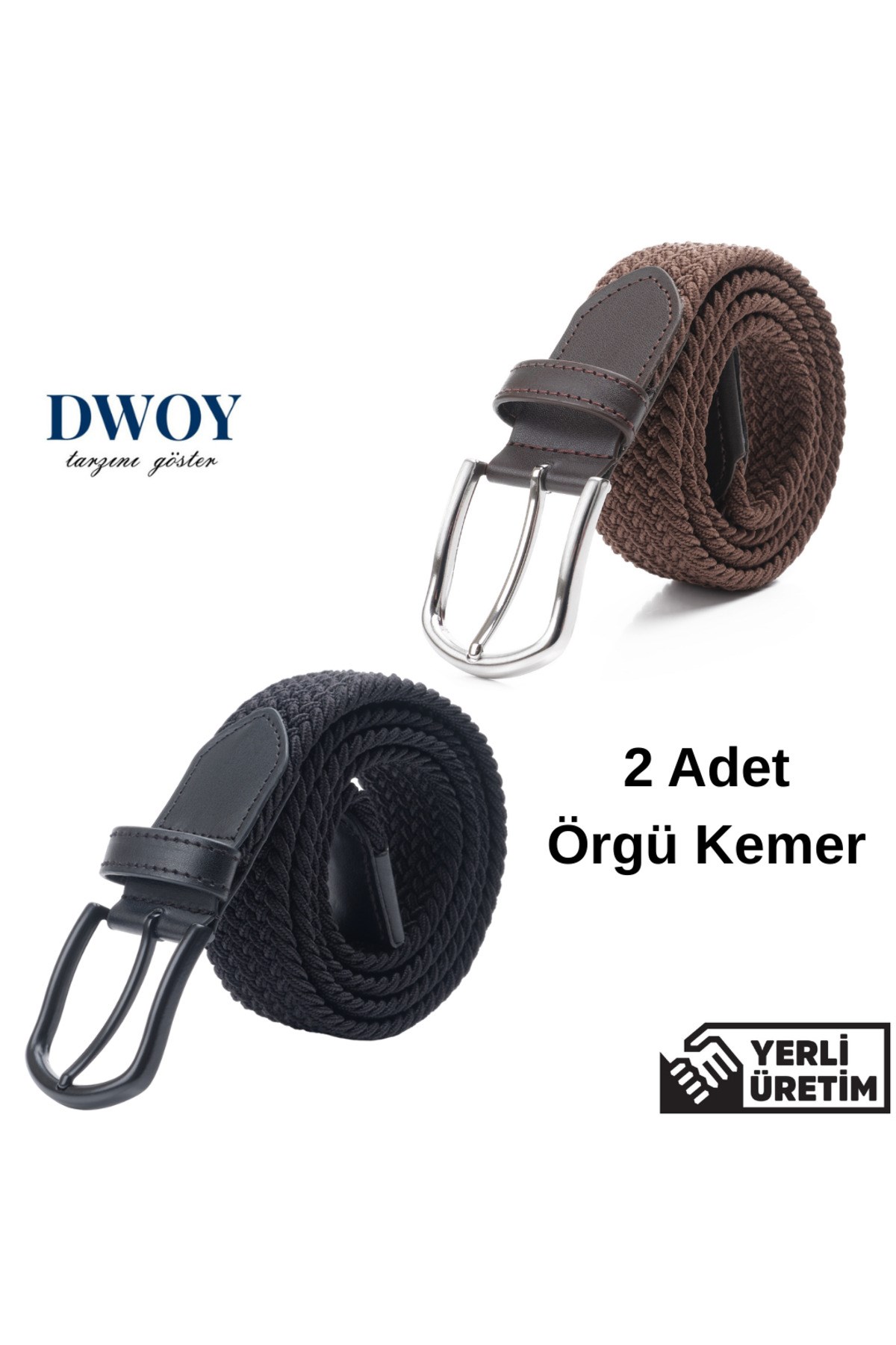 Elastik Örgü Kemer 2'li Set