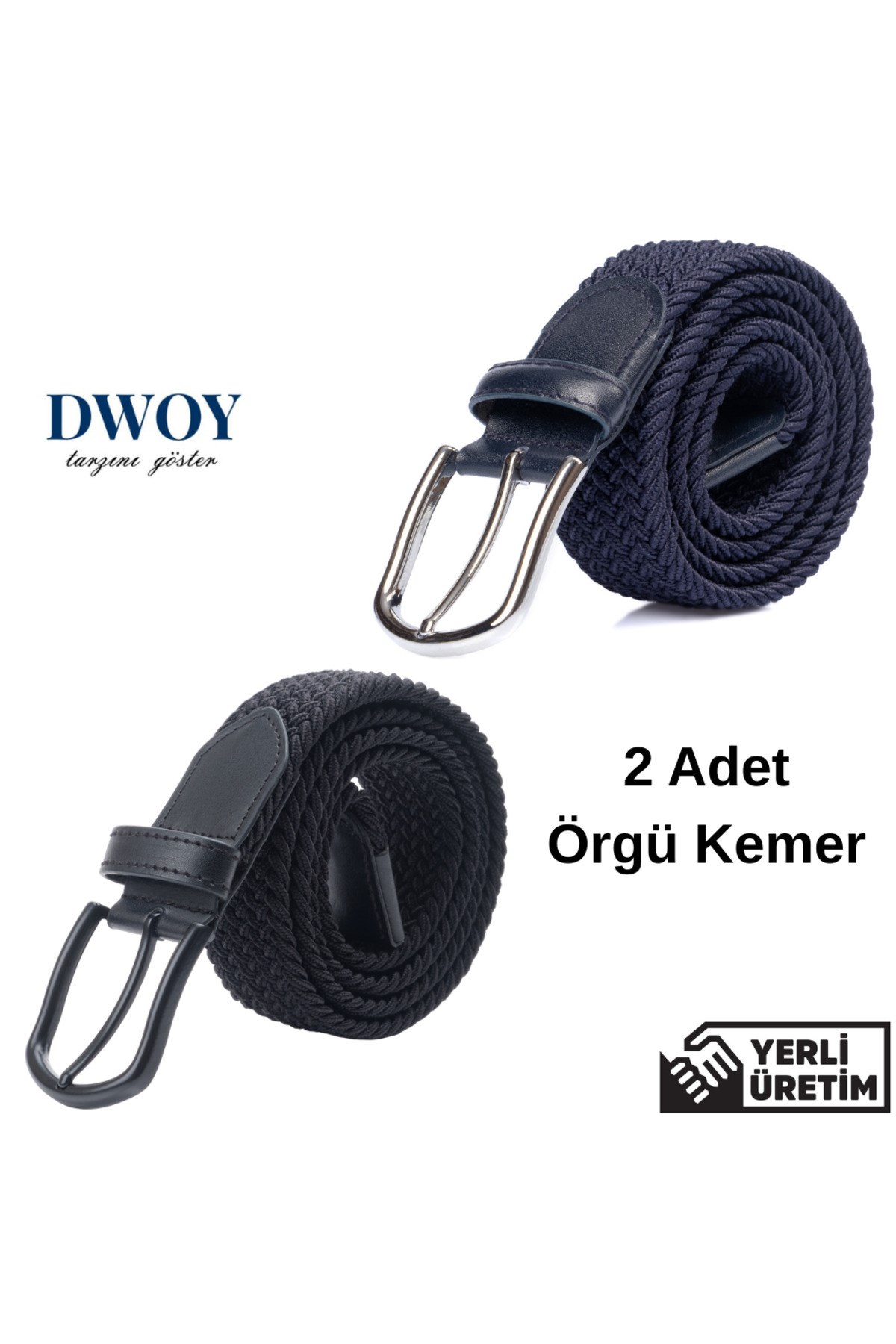 Elastik Örgü Kemer 2'li Set