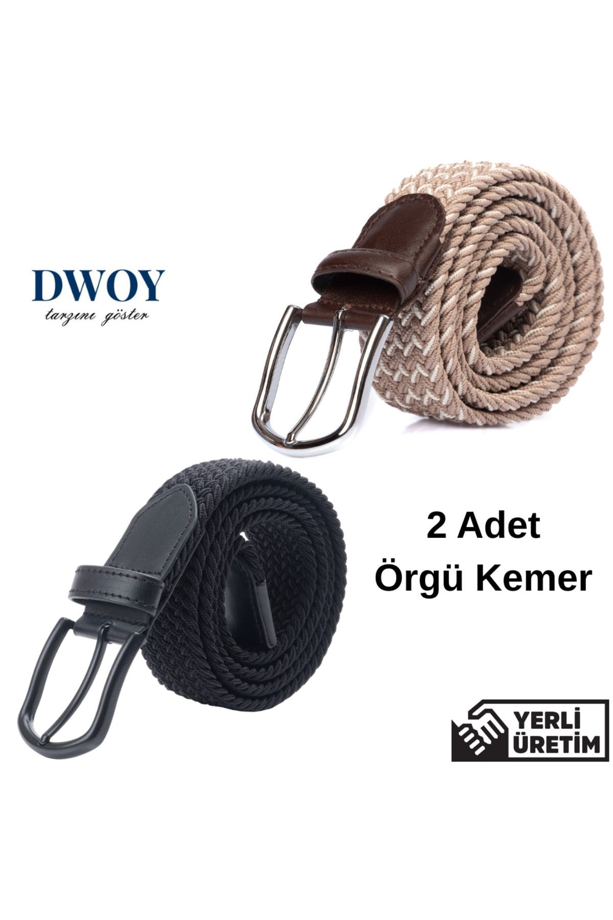 Elastik Örgü Kemer 2'li Set