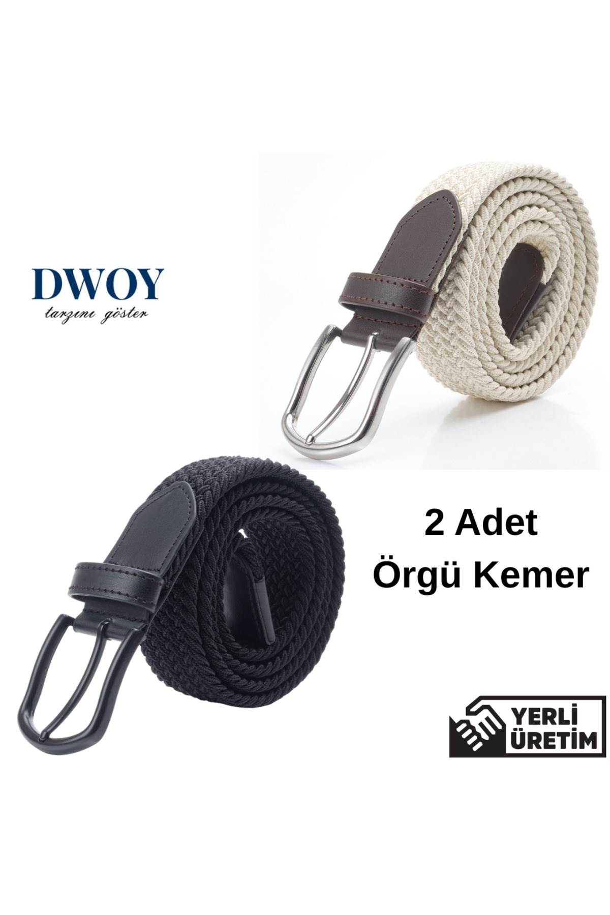 Elastik Örgü Kemer 2'li Set