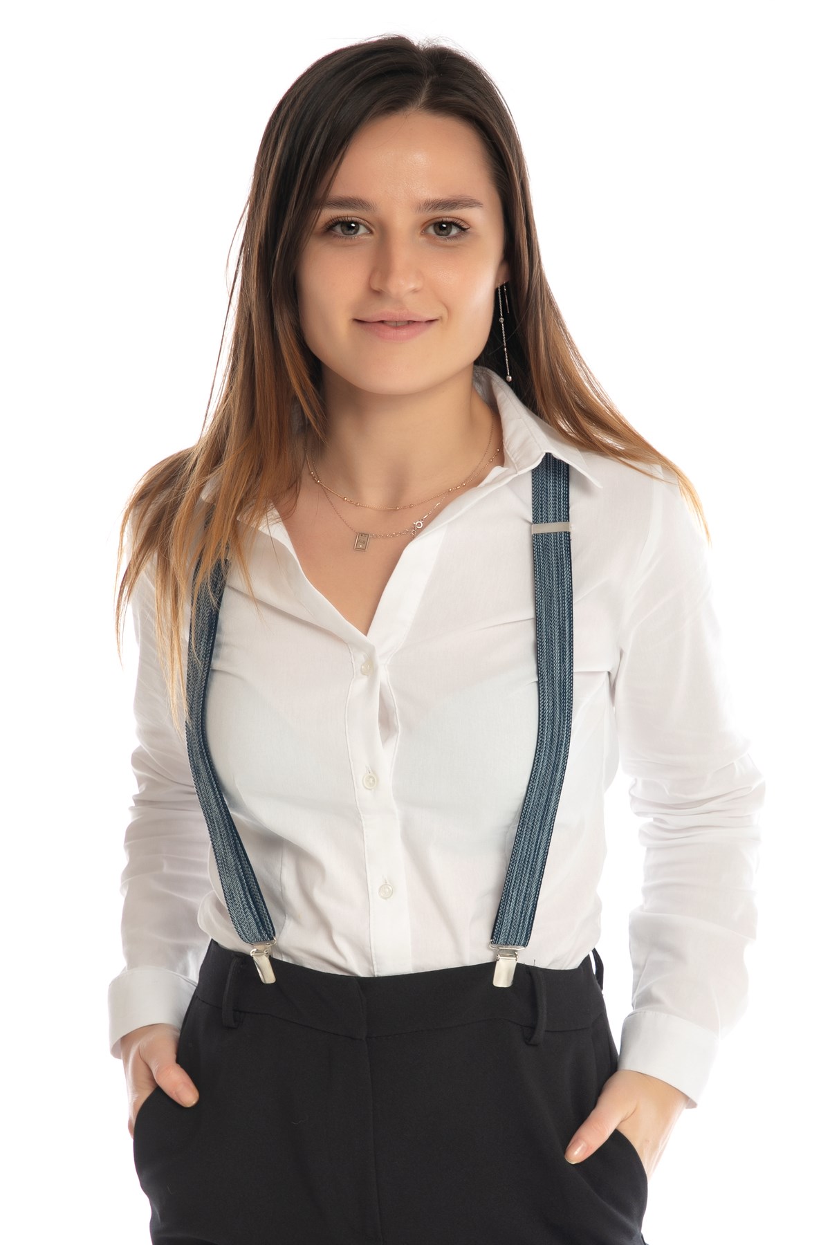 Kot Desen Ince Pantolon Askısı