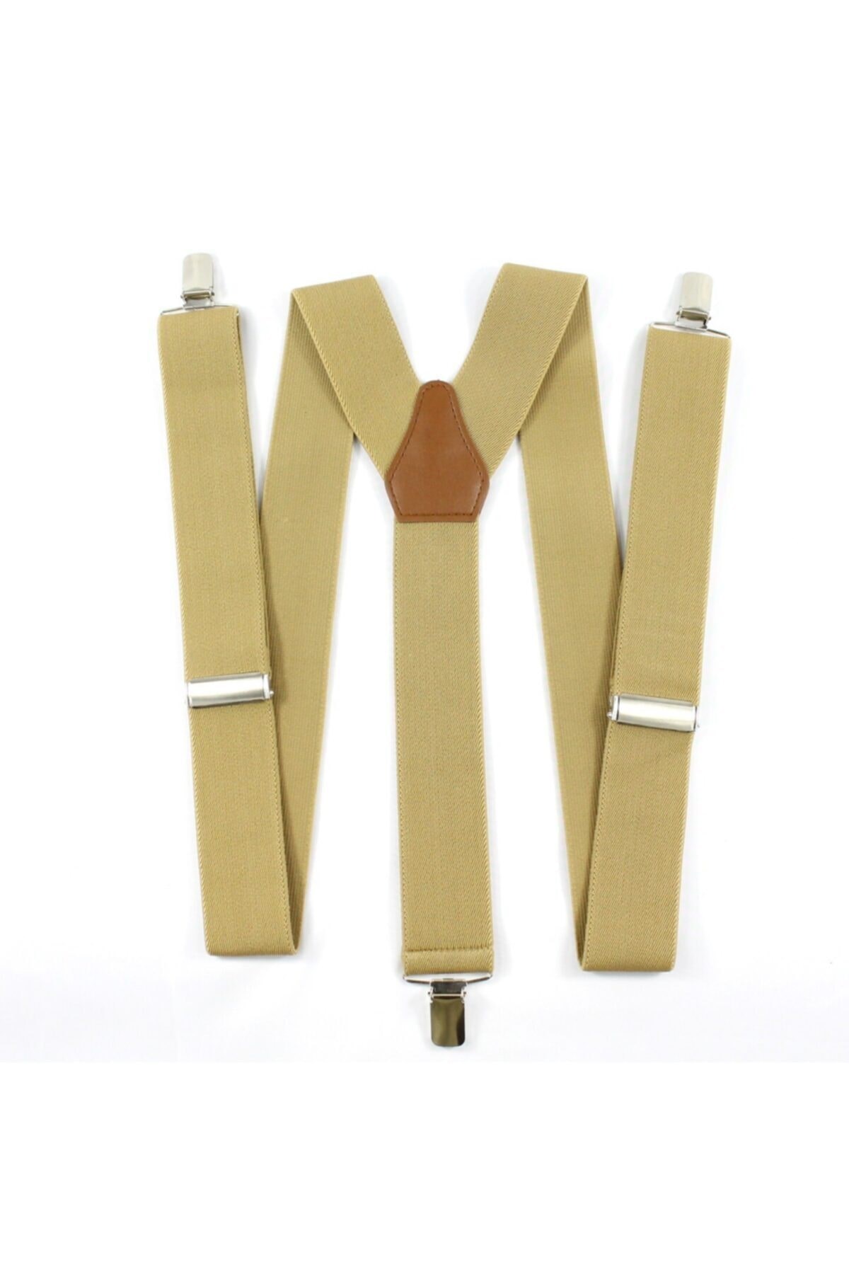 Metal Klipsli Camel Pantolon Askısı