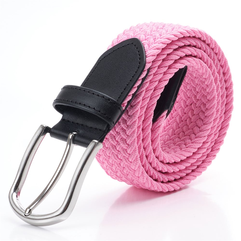 Pembe Elastik Örgü Kemer