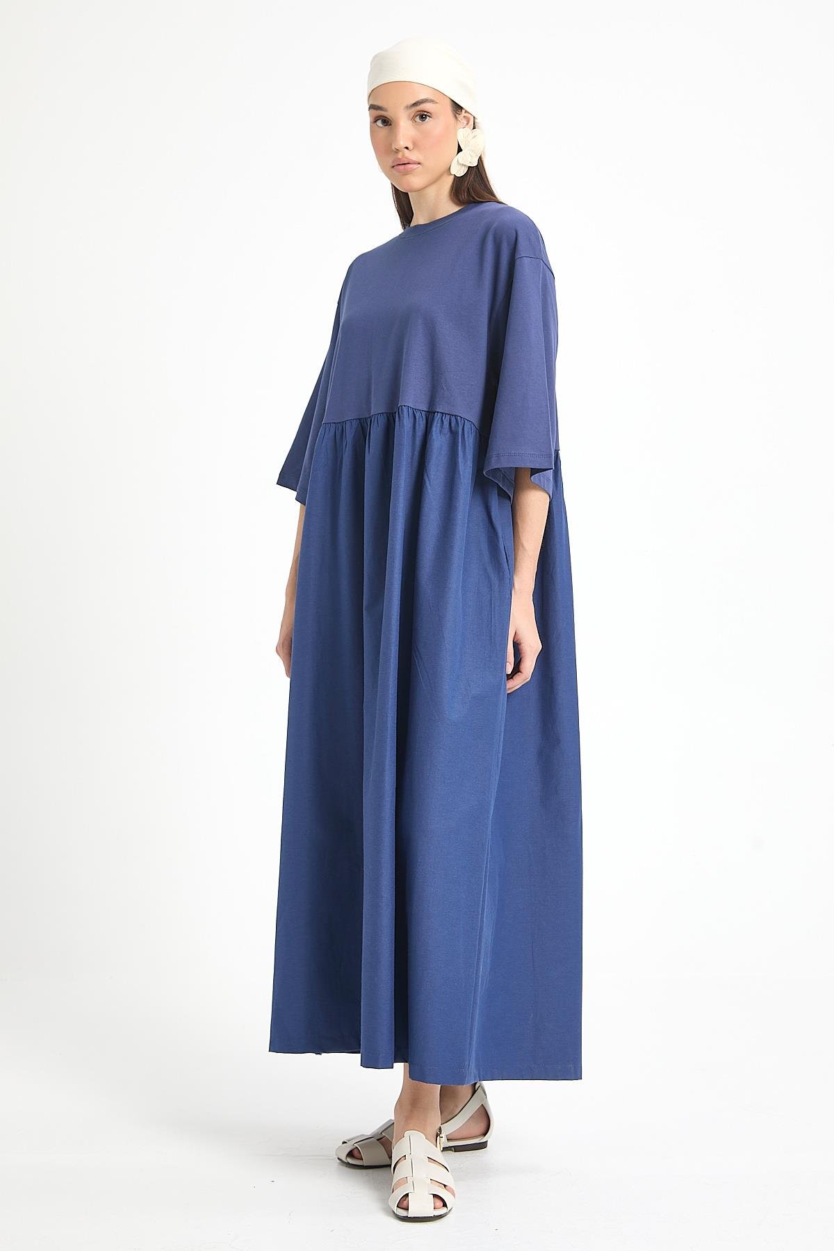 Fayette Oversize Elbise Lacivert