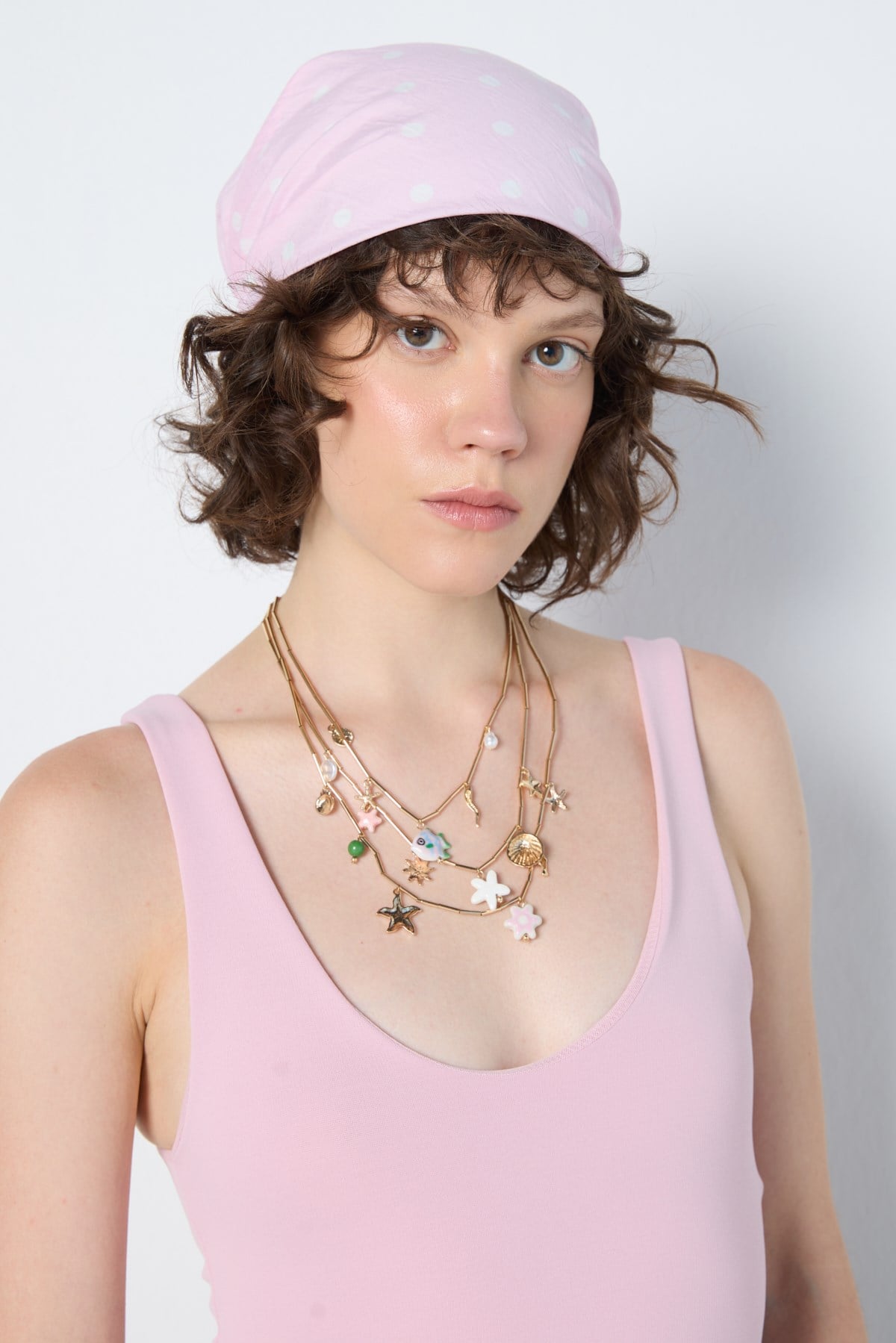 Puantiye Bandana Pembe