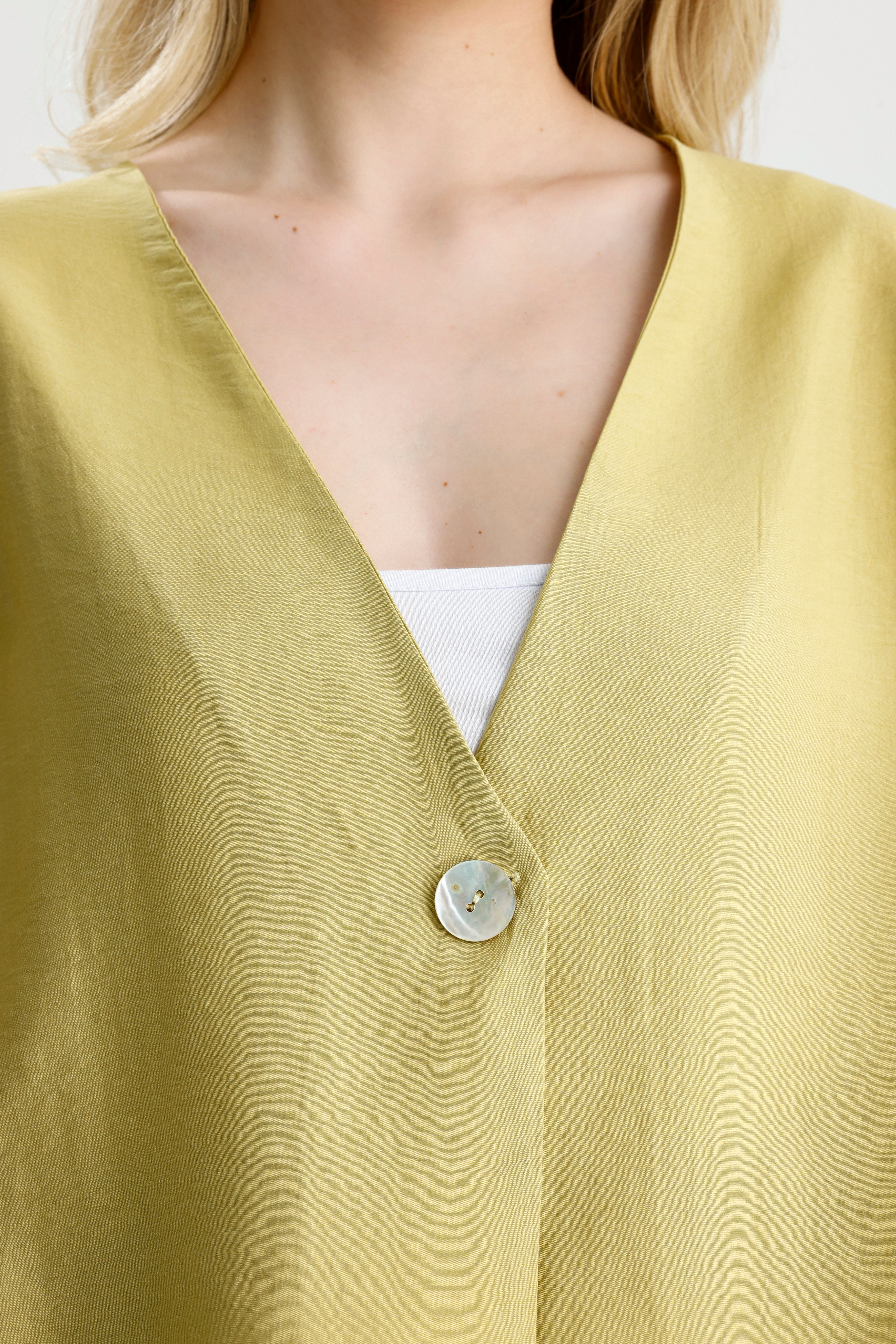 Kadın Yağ yeşili Premium Kumaş Oversize kimono 31099