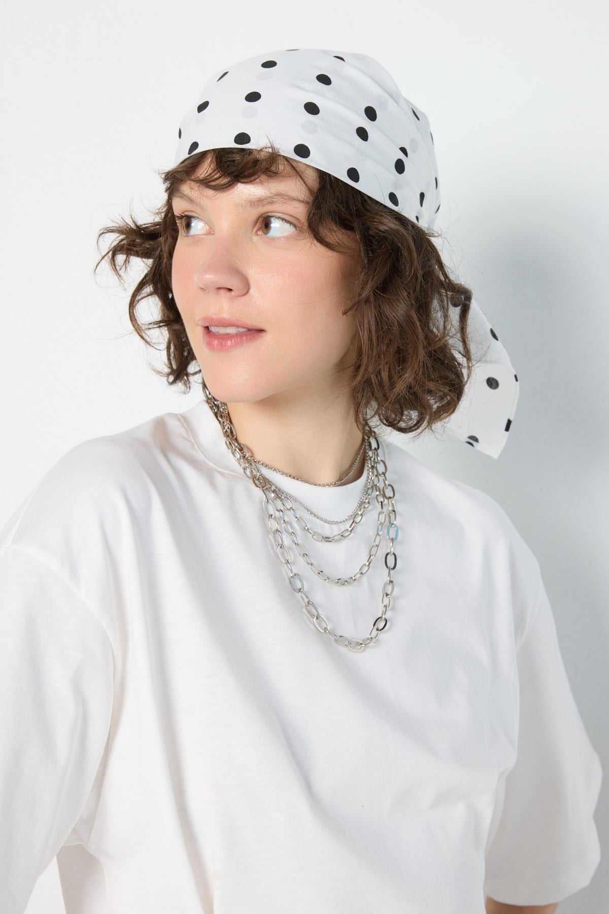 Puantiye Bandana Ekru