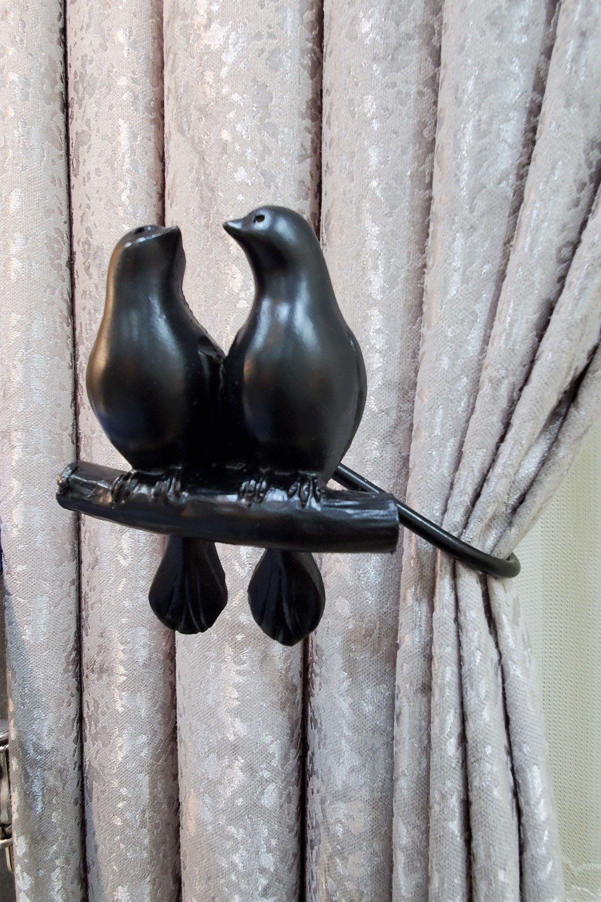 2 li Kuş Renso Mat Siyah Renk Takım