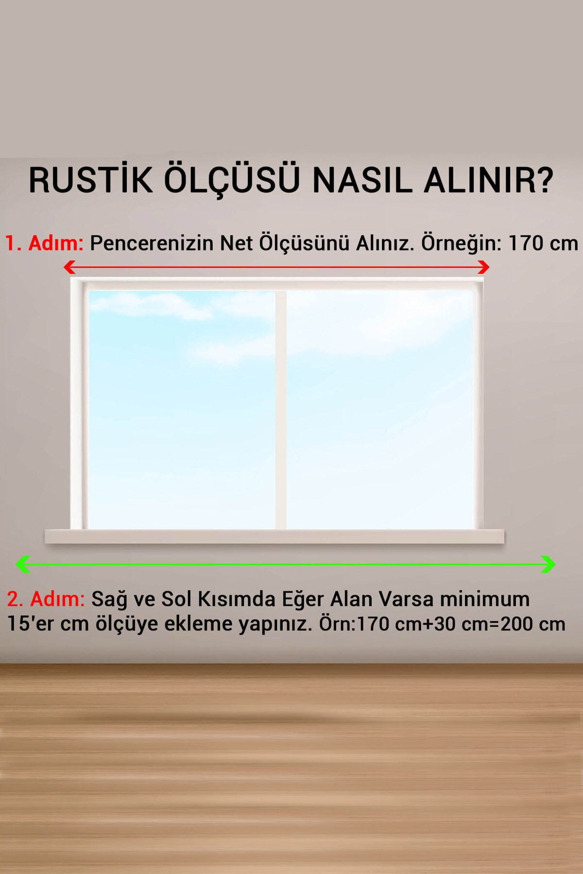 Ahşap Rustik Perde Borusu Ceviz