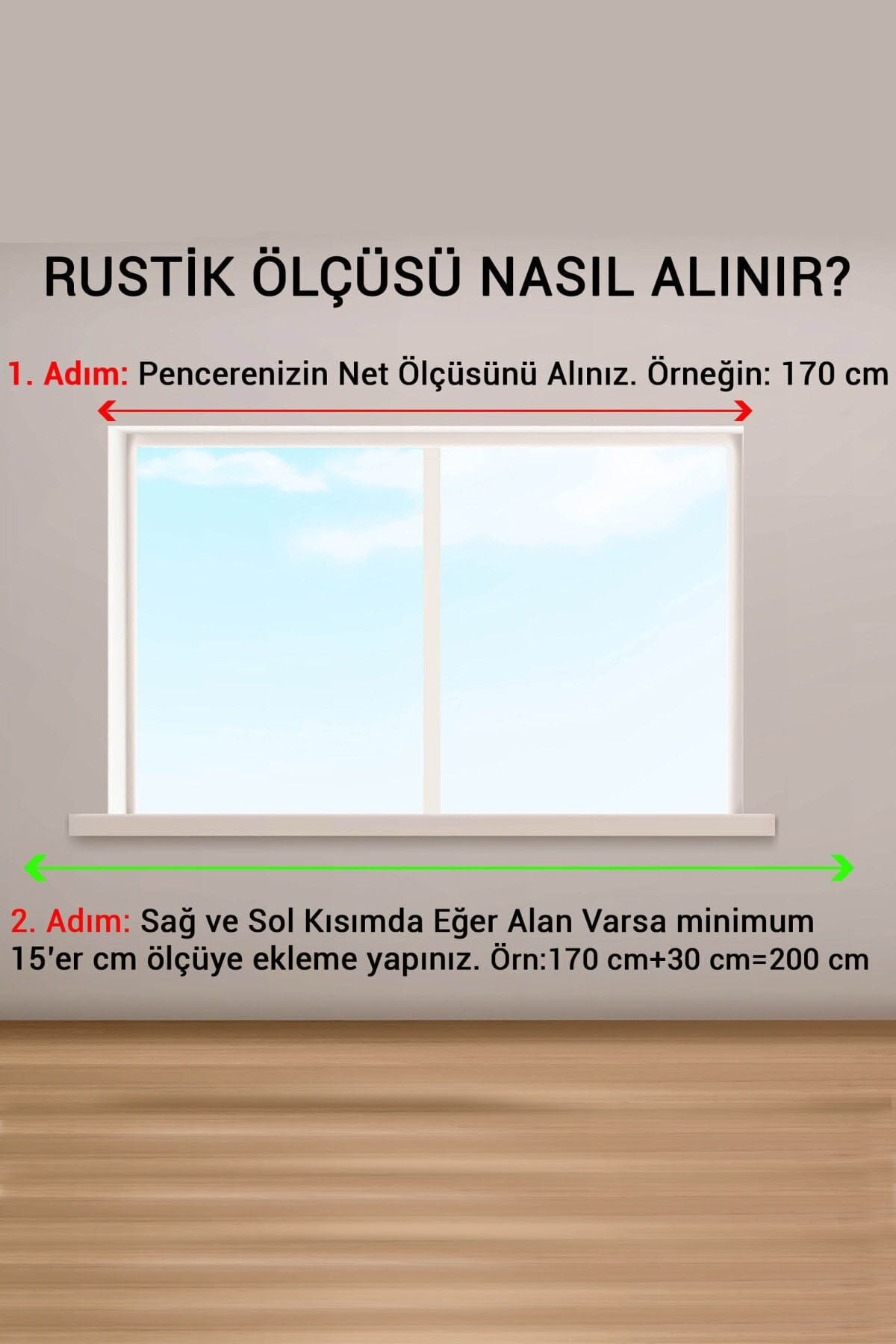 Ahşap Rustik Perde Borusu Siyah