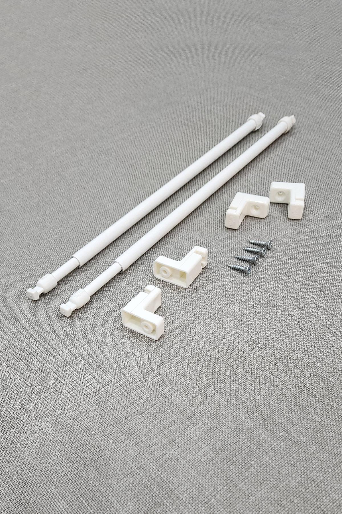Ayarlanabilir Briz Perde Çubuğu 75-130cm 2 Adet
