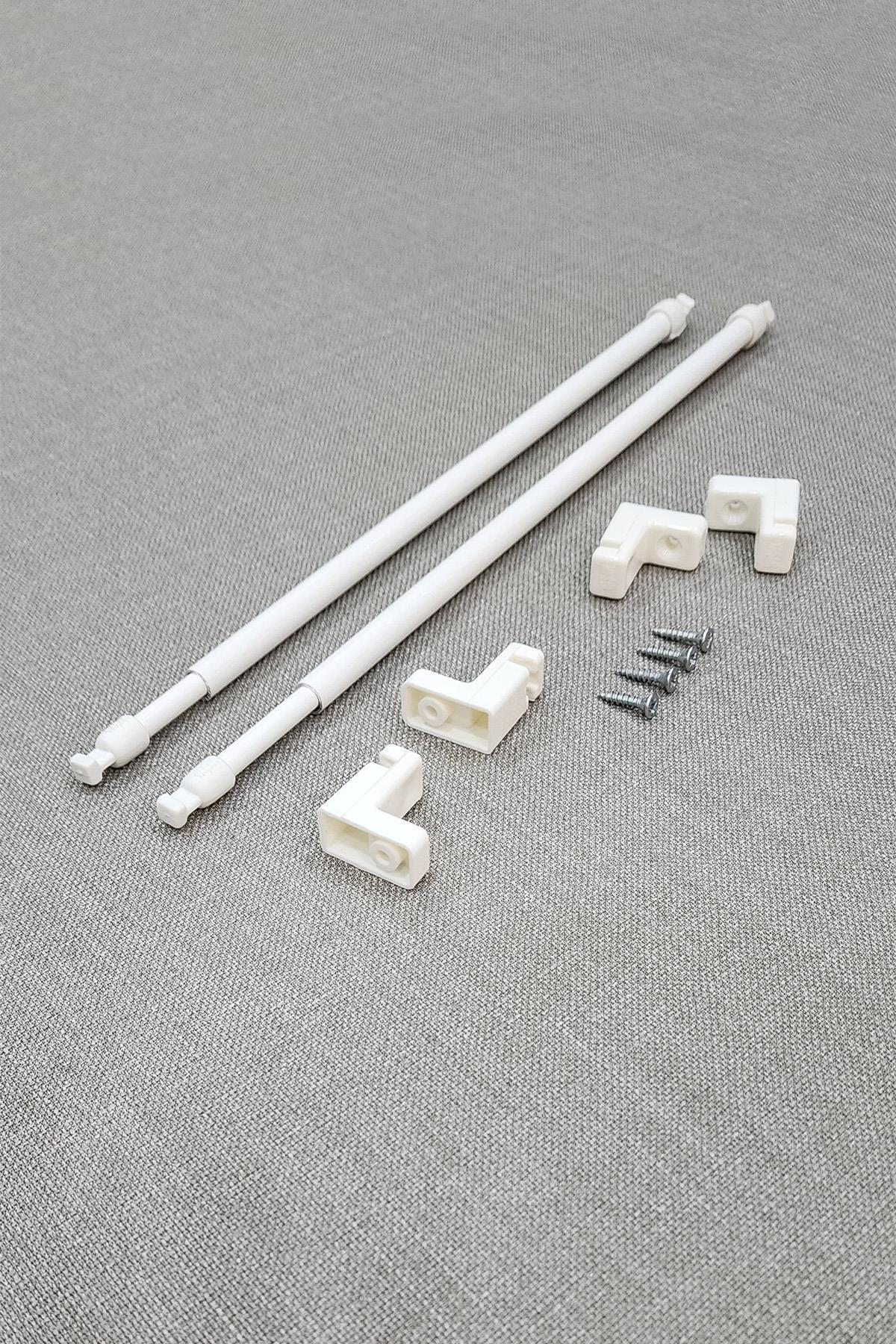 Ayarlanabilir Briz Perde Çubuğu 50-80cm 2 Adet