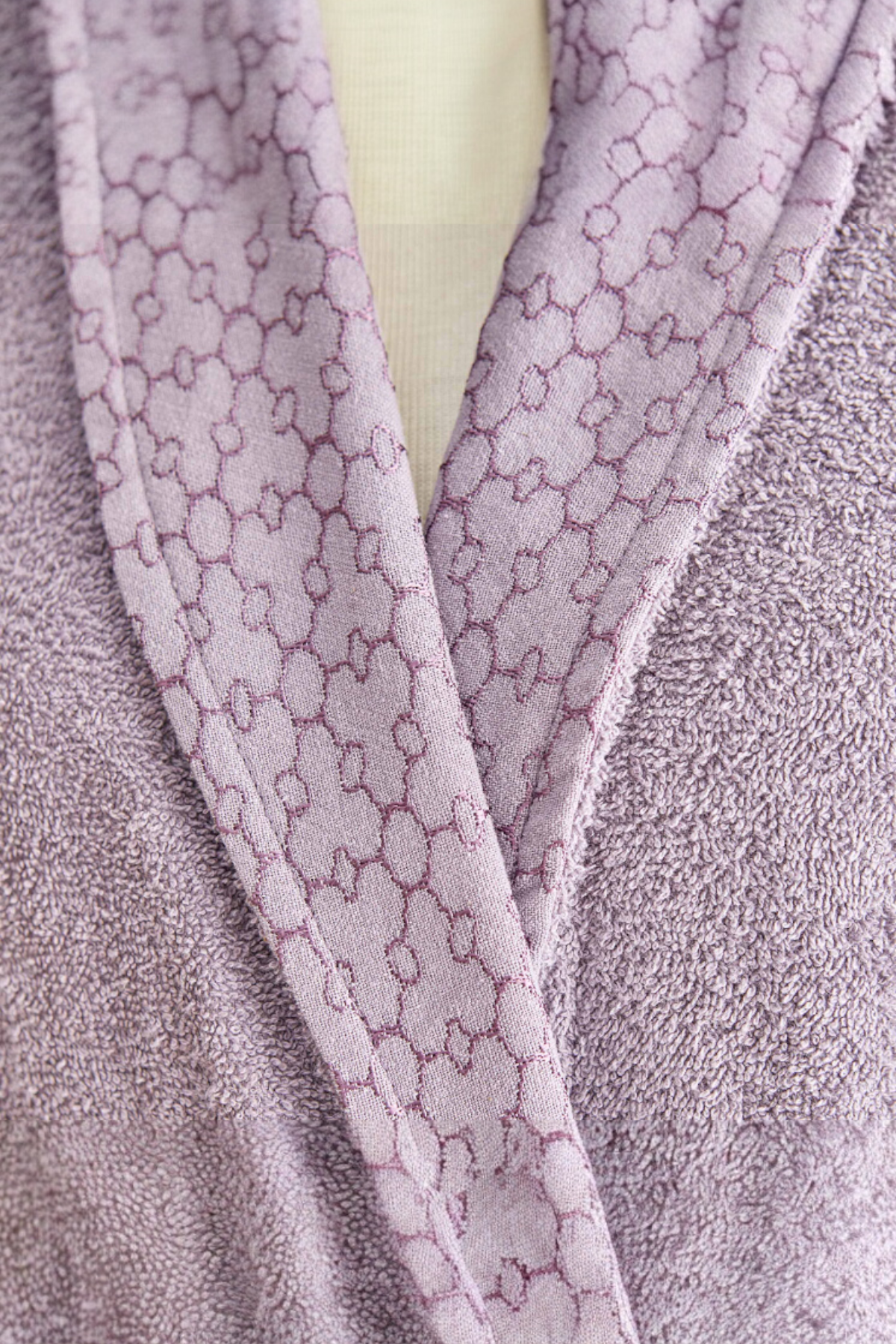 Casita Flos %100 Pamuk 6 Parça Aile Banyo Seti Gri Mürdüm