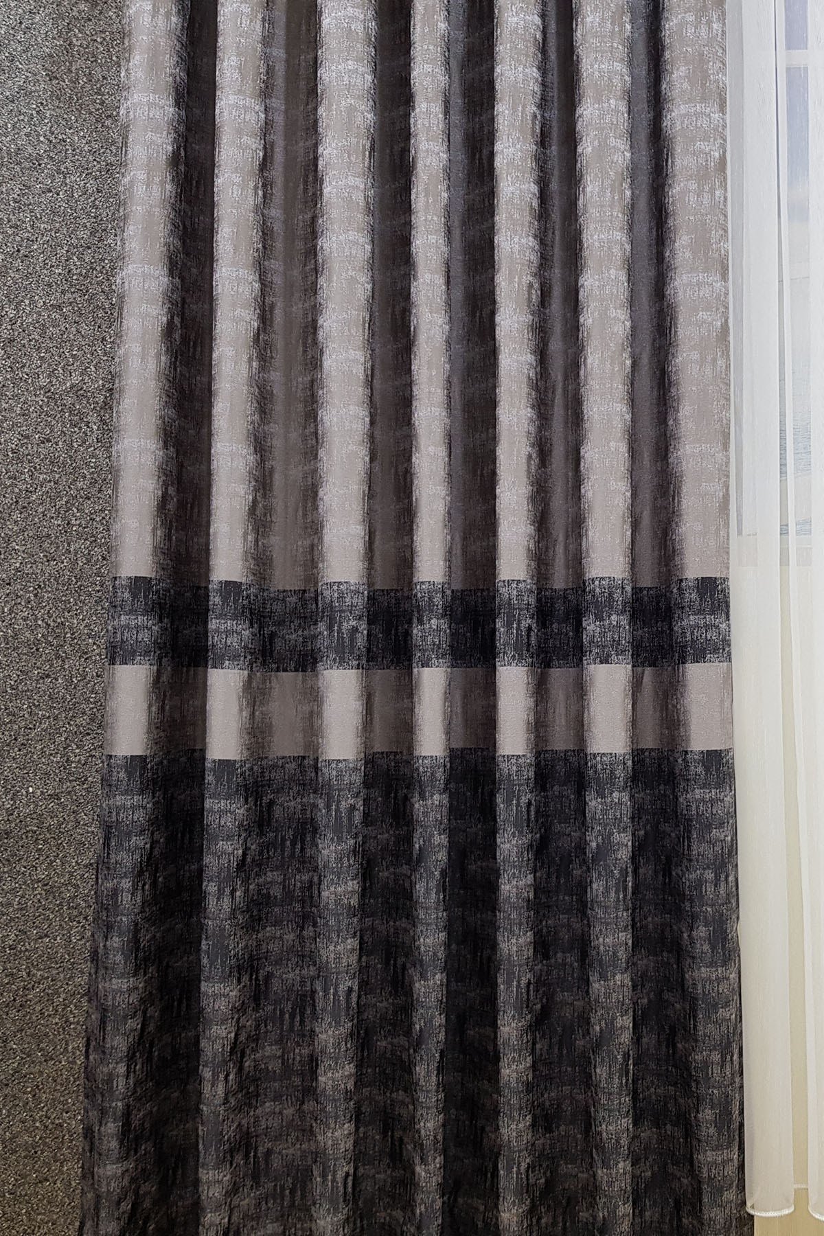 Cotton Fon Perde Gri